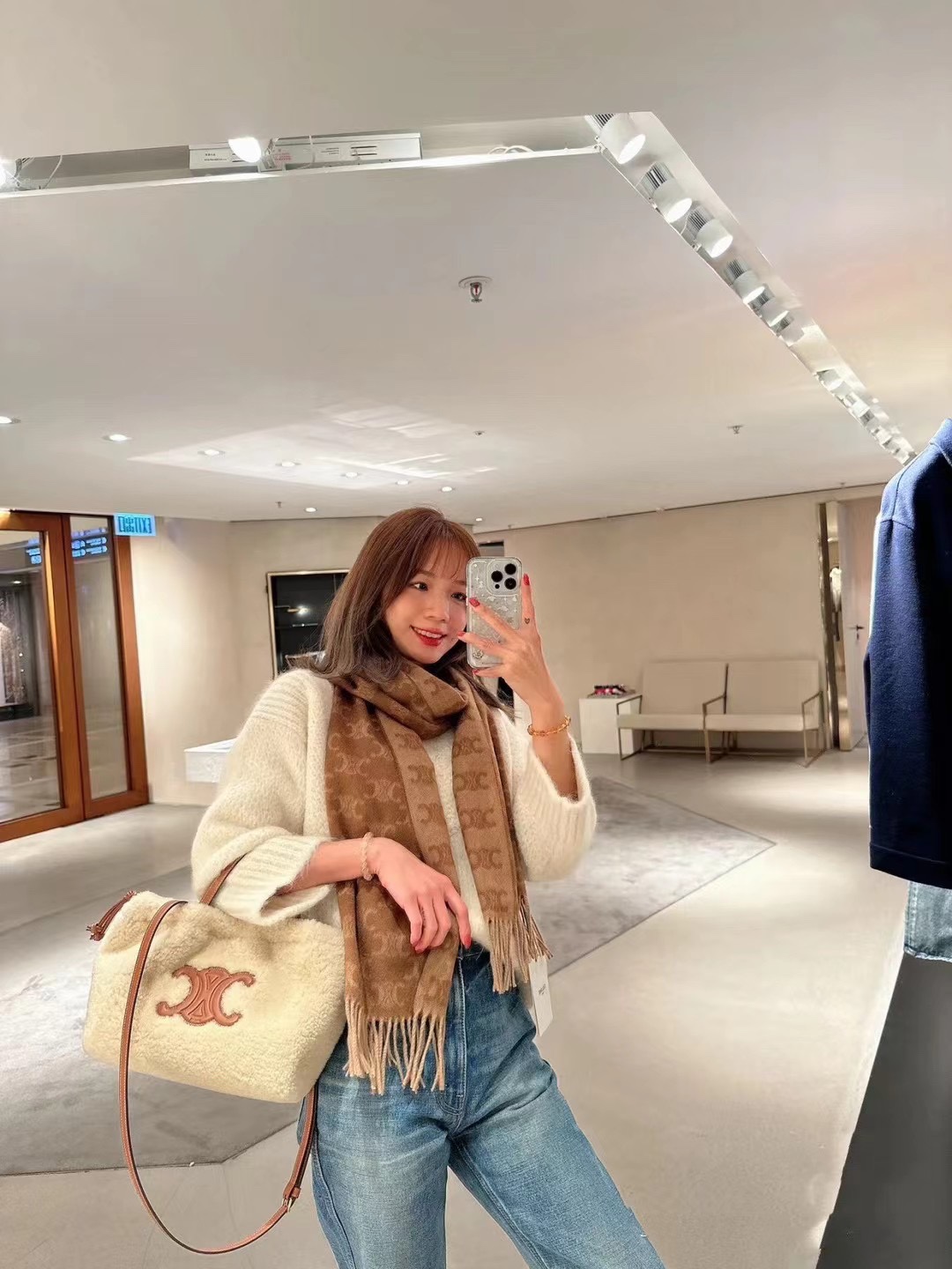 Streetwear Scarf CELINE 328973 size:37*200cm - vstockx