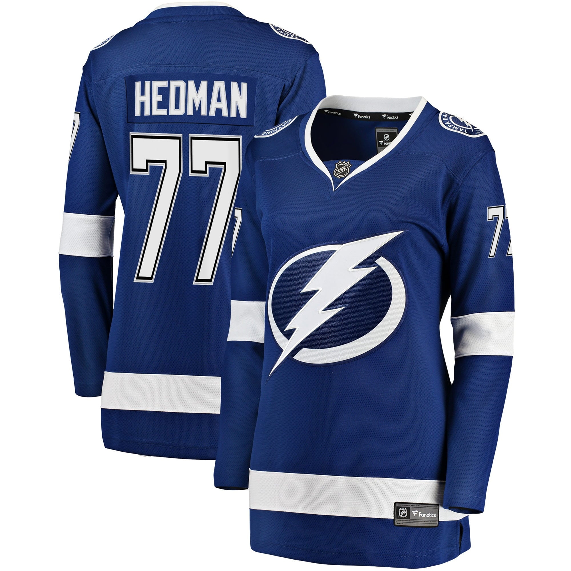 Women's Fanatics Branded Victor Hedman Blue Tampa Bay Lightning Premier Breakaway Player Jersey - vstockx