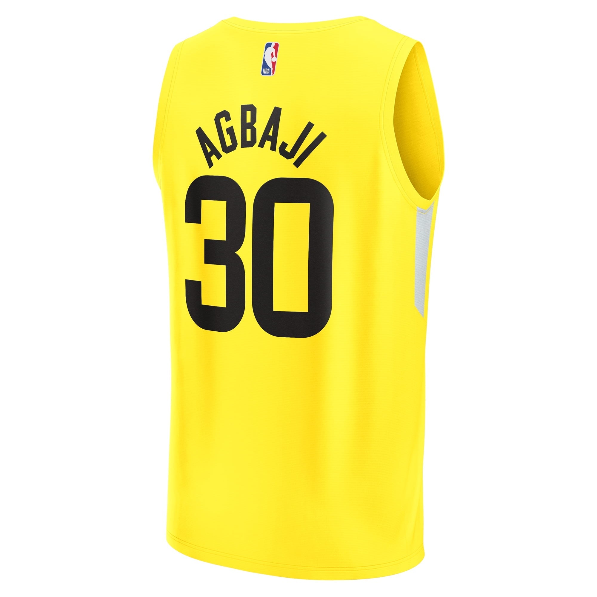Youth Fanatics Branded Ochai Agbaji Yellow Utah Jazz Fast Break Player Jersey - Icon Edition - vstockx