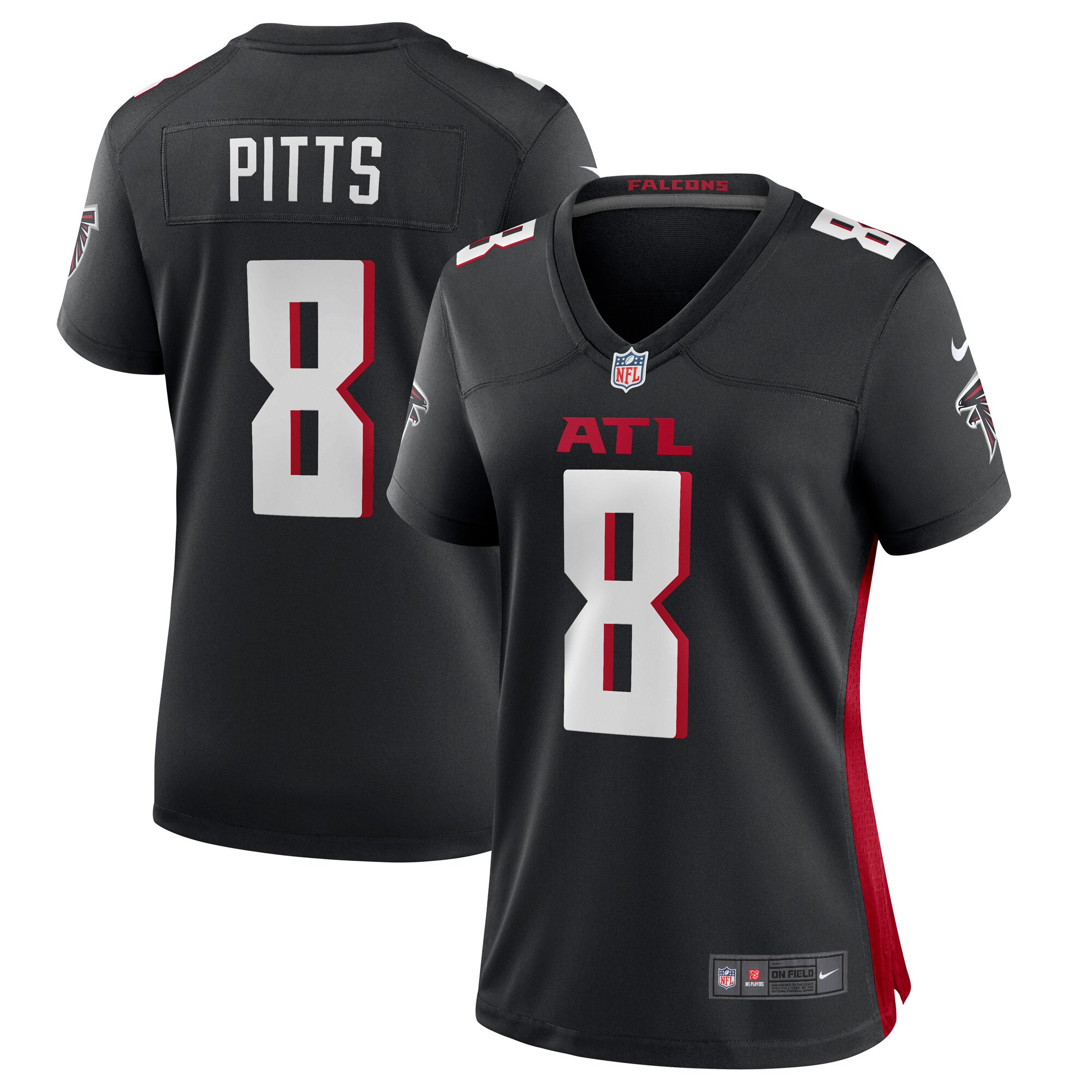 Kyle Pitts Atlanta Falcons Nike Women's 2021 NFL Draft First Round Pick Player Game Jersey - Black - vstockx