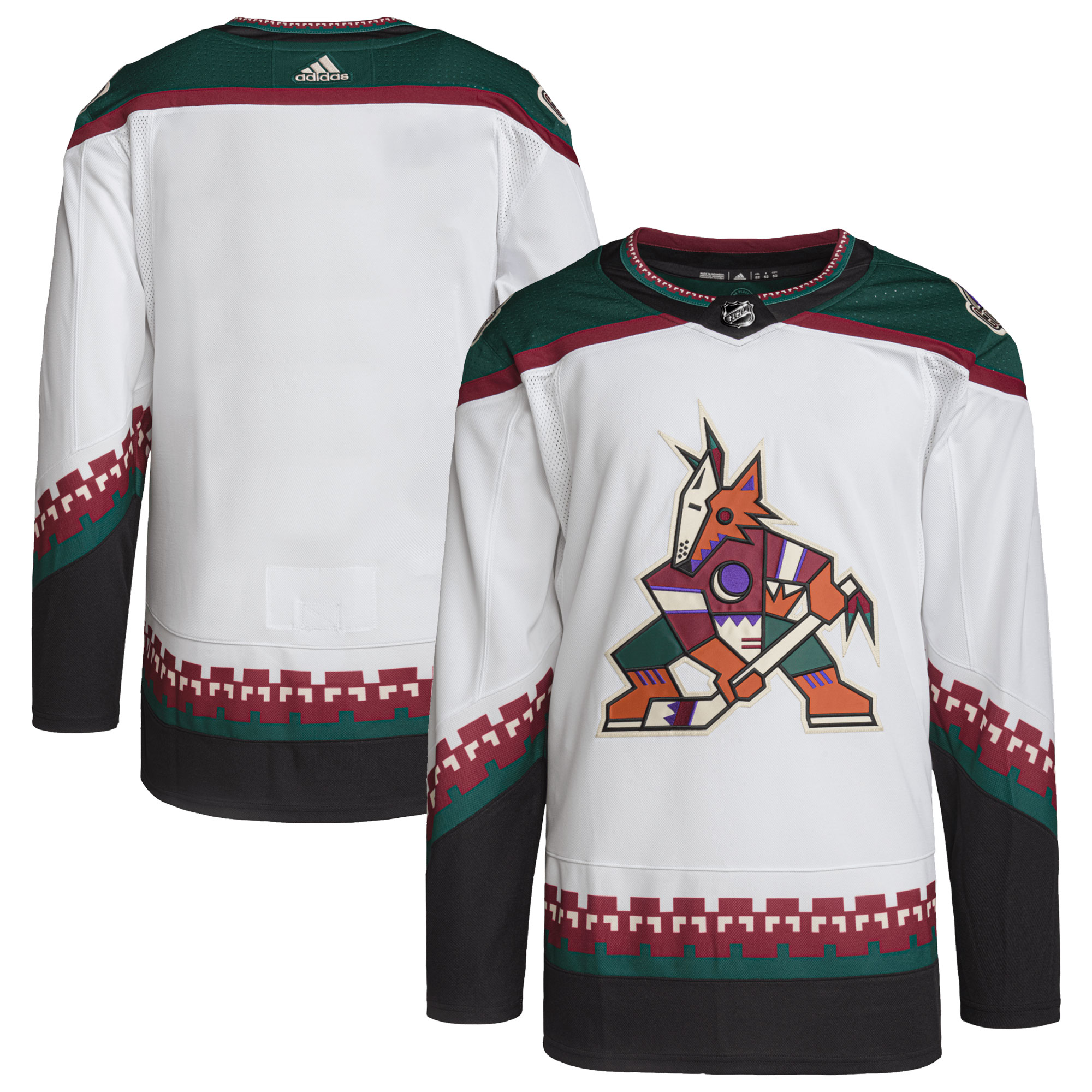 Arizona Coyotes adidas Away Primegreen Authentic Pro Blank Jersey - White - vstockx