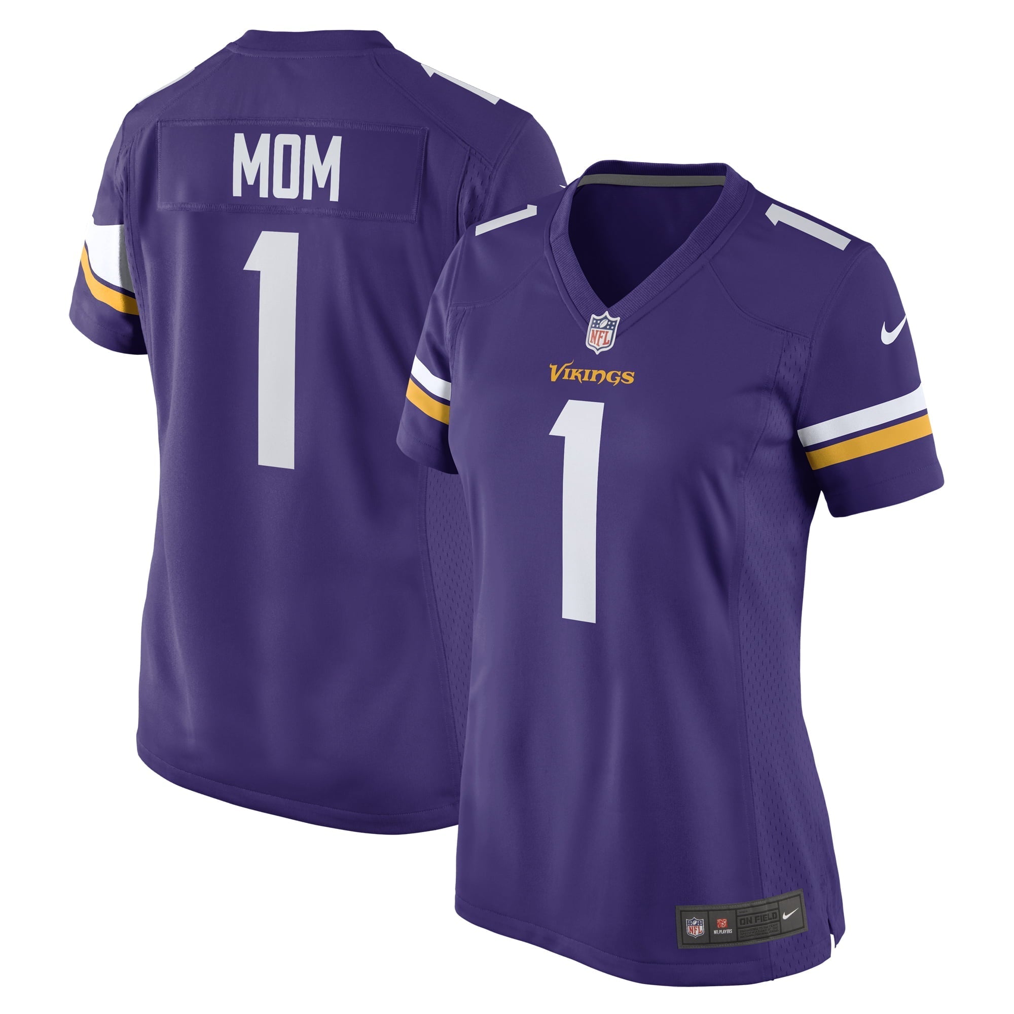 Women's Nike Number 1 Mom Purple Minnesota Vikings Game Jersey - vstockx