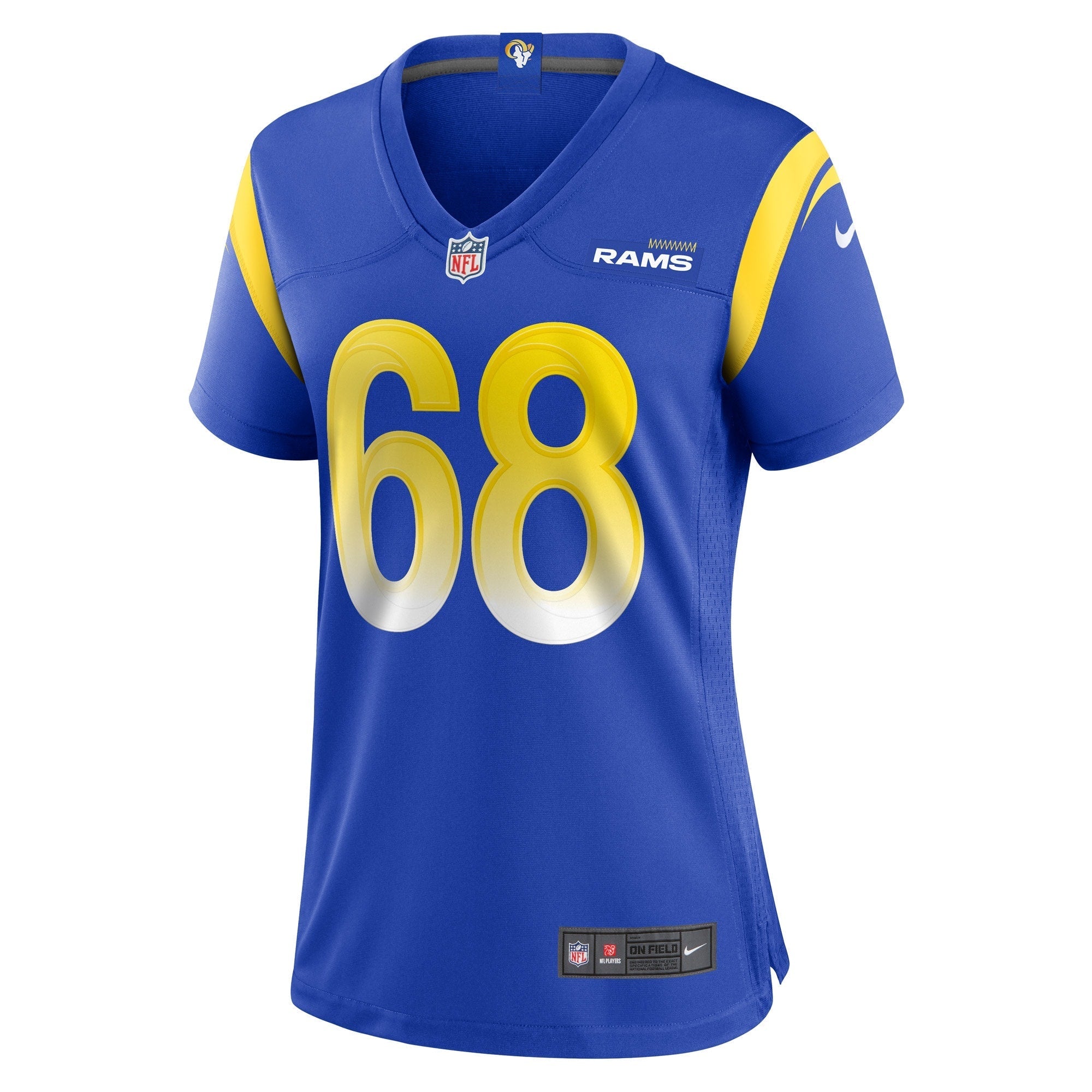Women's Nike T.J. Carter Royal Los Angeles Rams Game Player Jersey - vstockx