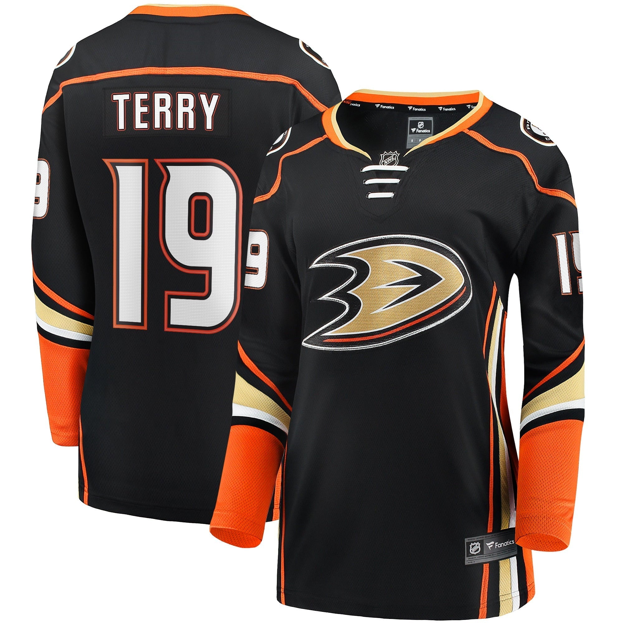 Women's Fanatics Branded Troy Terry Black Anaheim Ducks Home Team Breakaway Player Jersey - vstockx