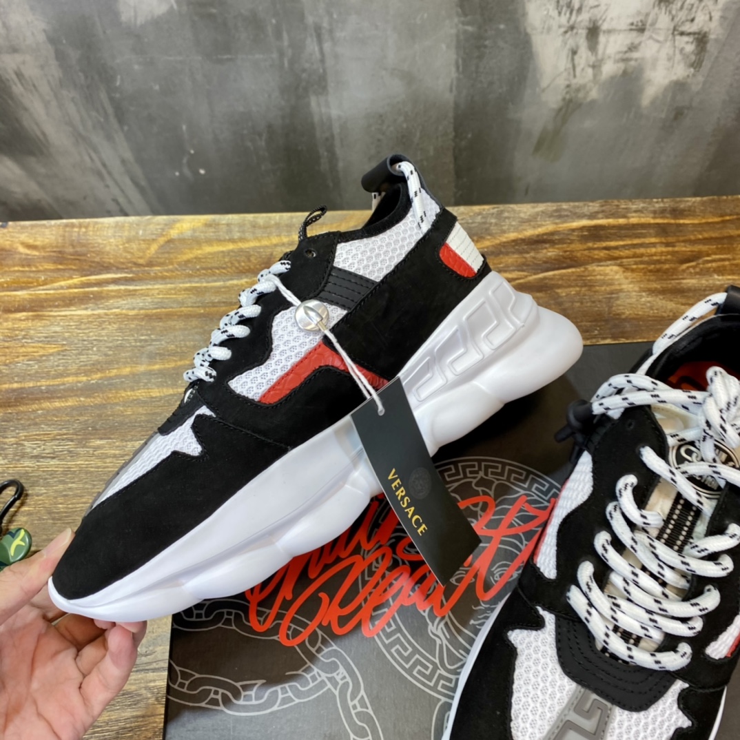 Versace Chain Reaction 2 Black Red - vstockx