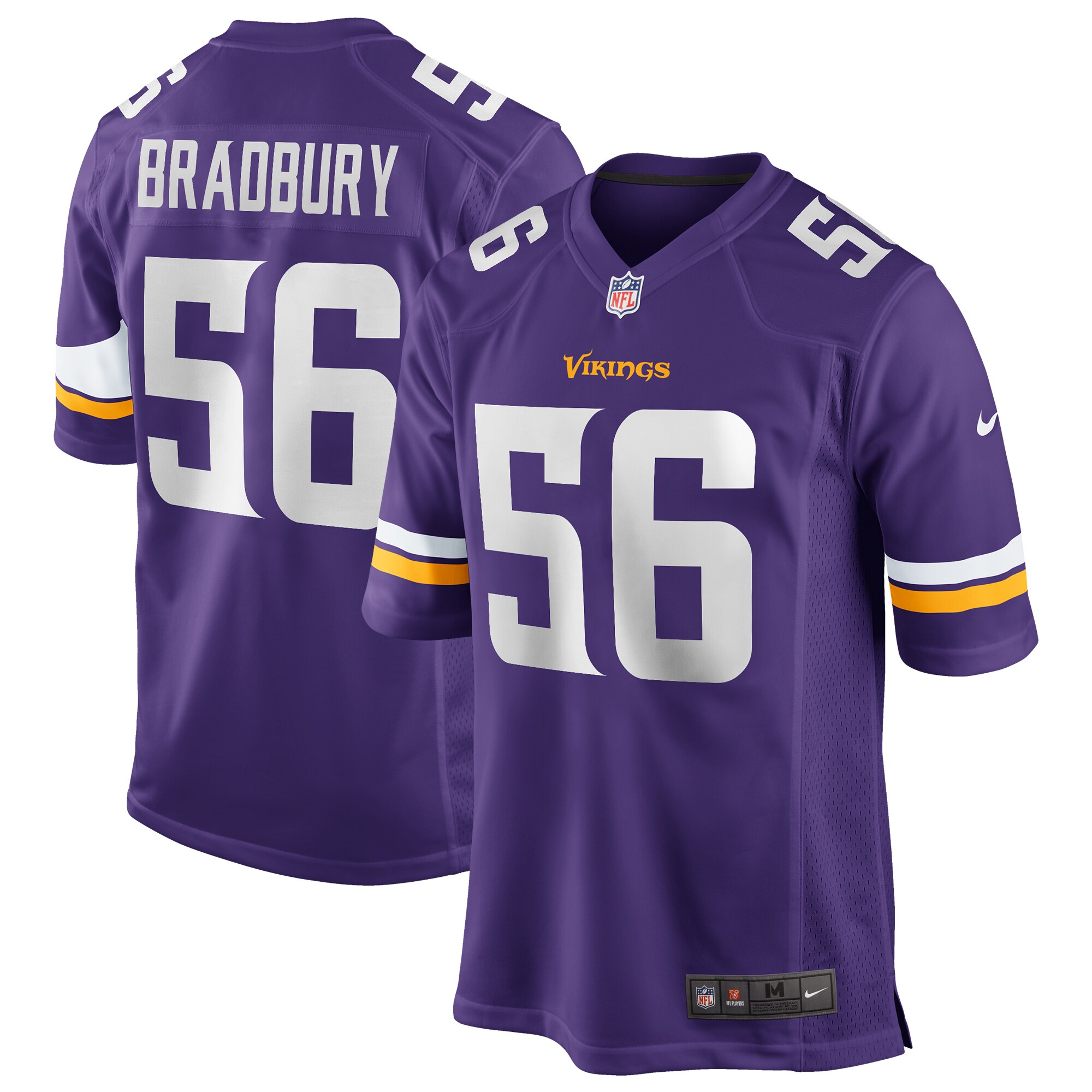 Garrett Bradbury Minnesota Vikings Nike Game Player Jersey - Purple - vstockx