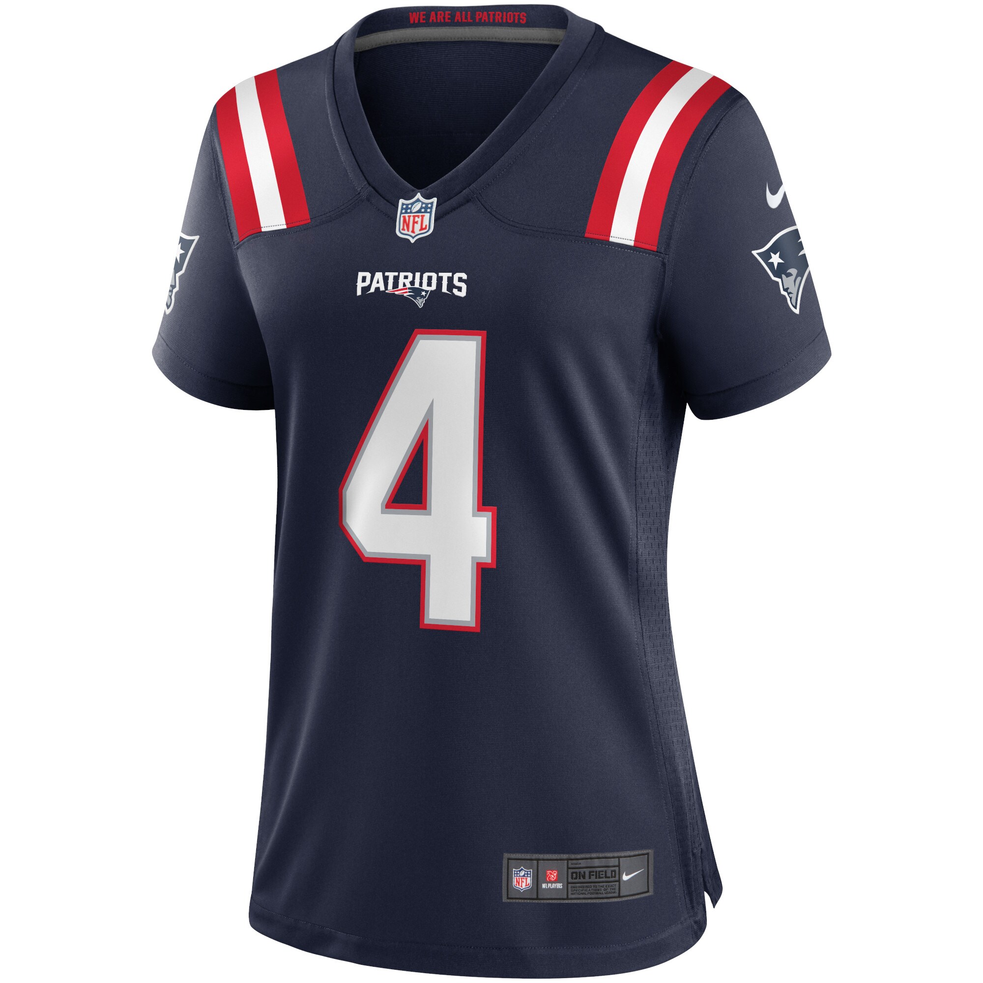 Jarrett Stidham New England Patriots Nike Women's Game Jersey - Navy - vstockx