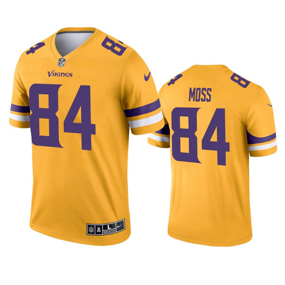 Men's Minnesota Vikings Randy Moss Inverted Legend Jersey - Gold - vstockx