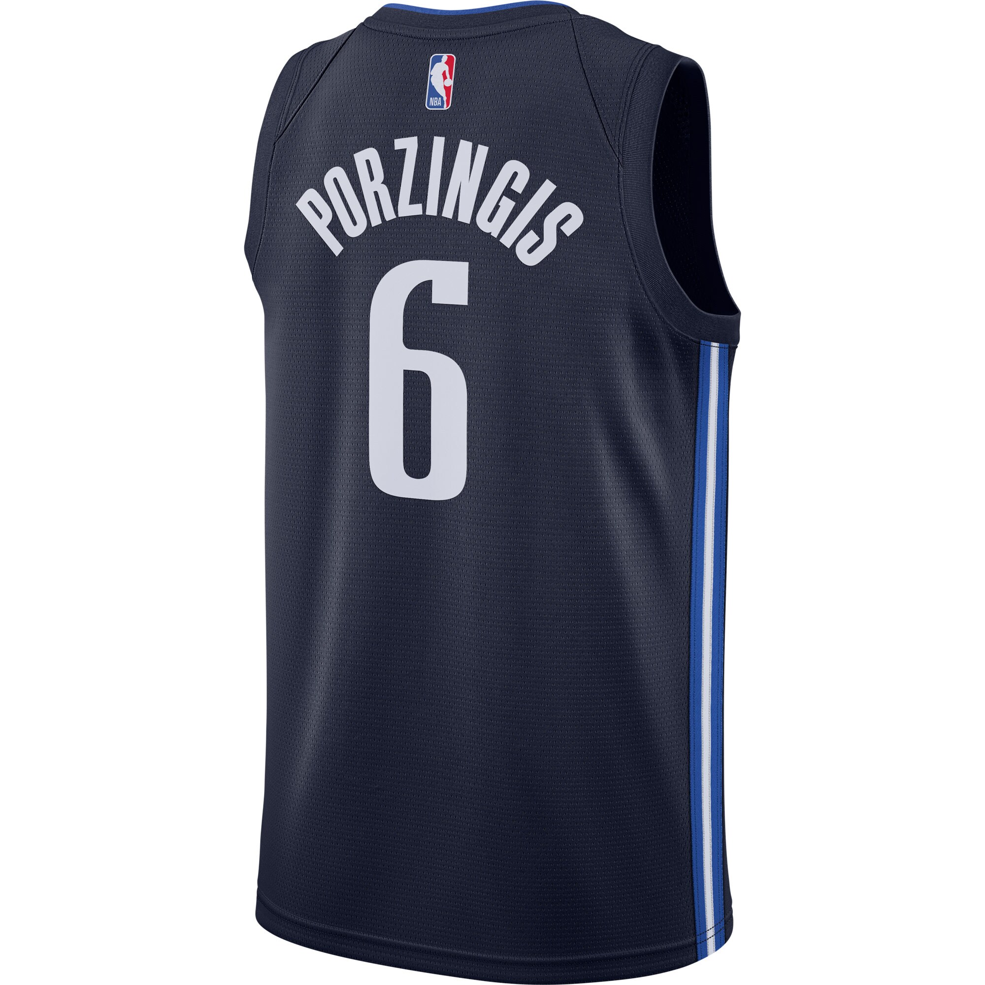 Kristaps Porzingis Dallas Mavericks Jordans Brand 2020/21 Swingman Jersey - Statement Edition - Navy - vstockx