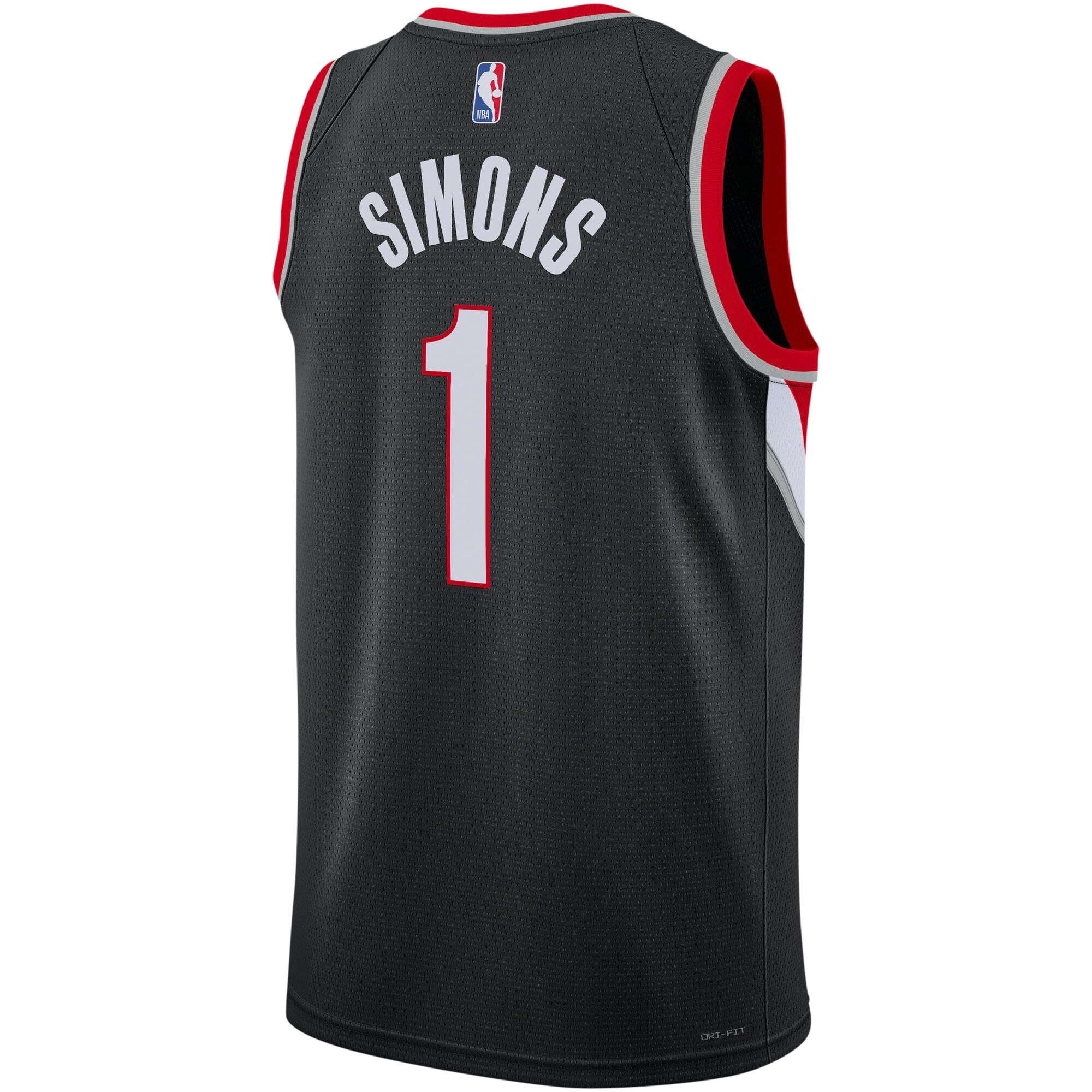 Anfernee Simons Portland Trail Blazers Nike Unisex Swingman Jersey - Association Edition - Black - vstockx
