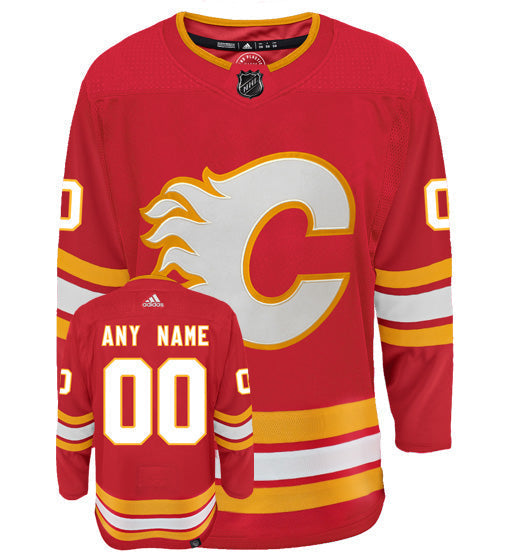 Customizable Calgary Flames Adidas Primegreen Authentic NHL Hockey Jersey - vstockx