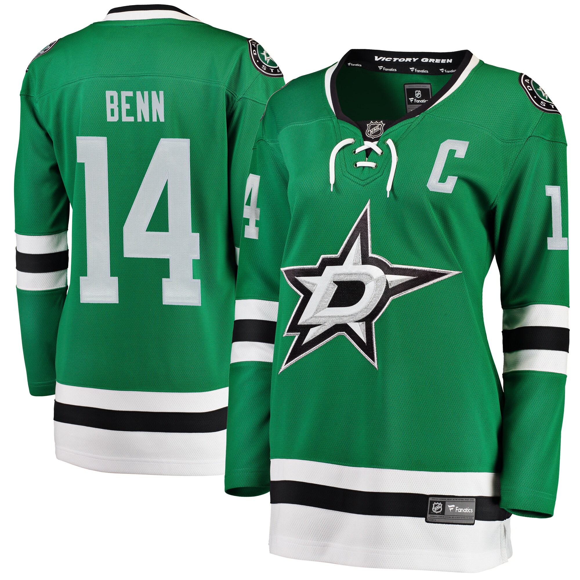 Jamie Benn Dallas Stars Fanatics Branded Women's Home Breakaway Player Jersey - Green - vstockx