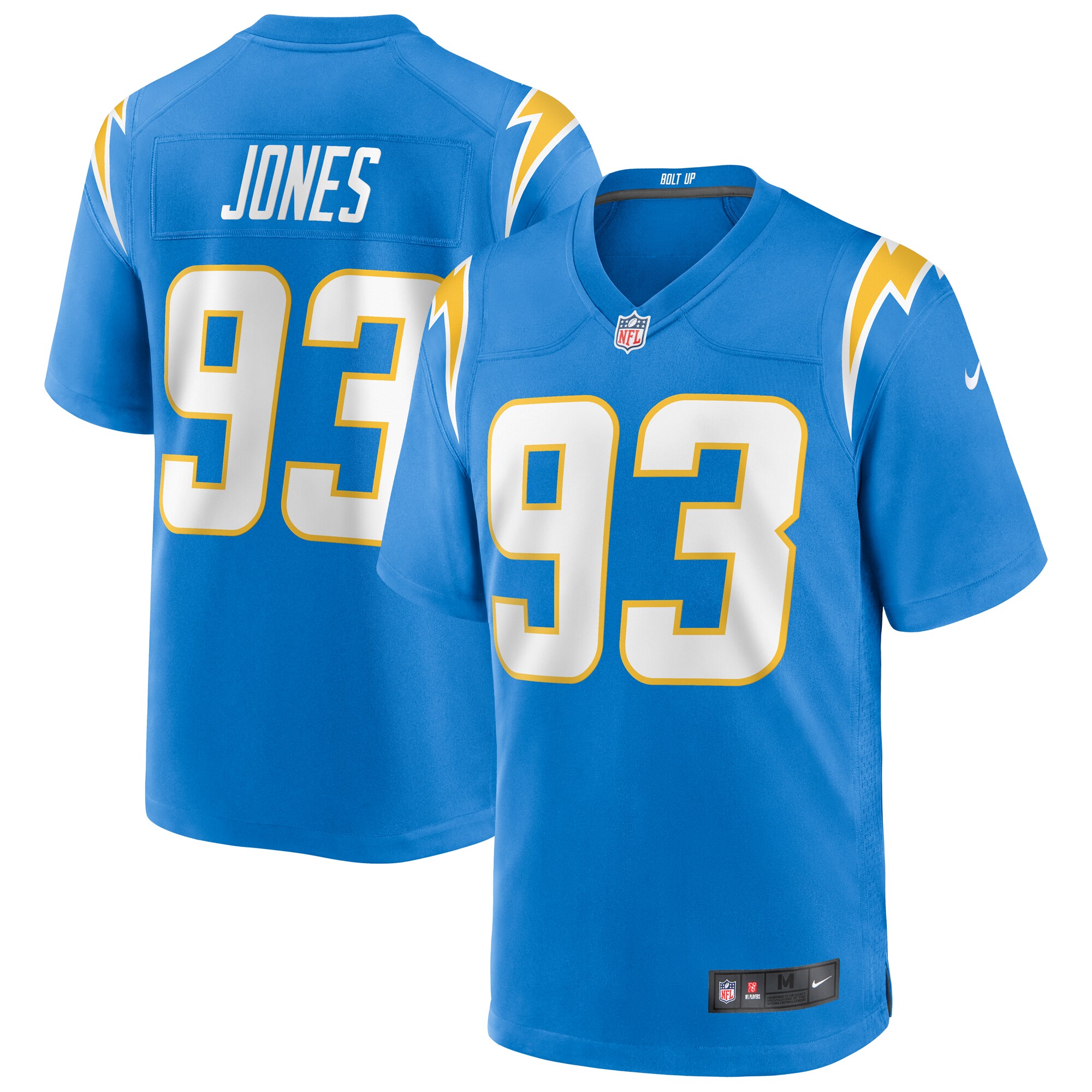 Justin Jones Los Angeles Chargers Nike Game Jersey - Powder Blue - vstockx
