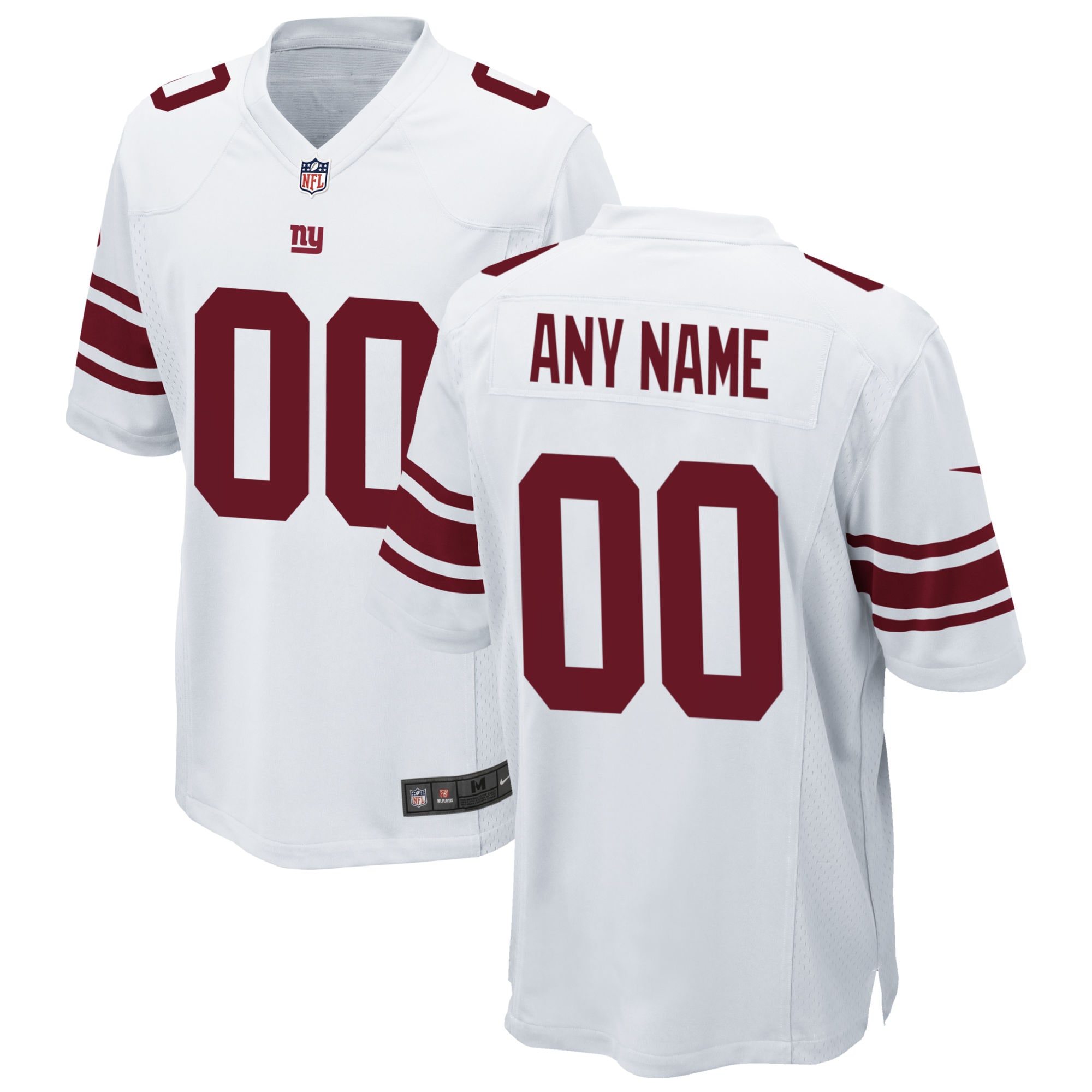 New York Giants Nike Custom Game Jersey - White - vstockx