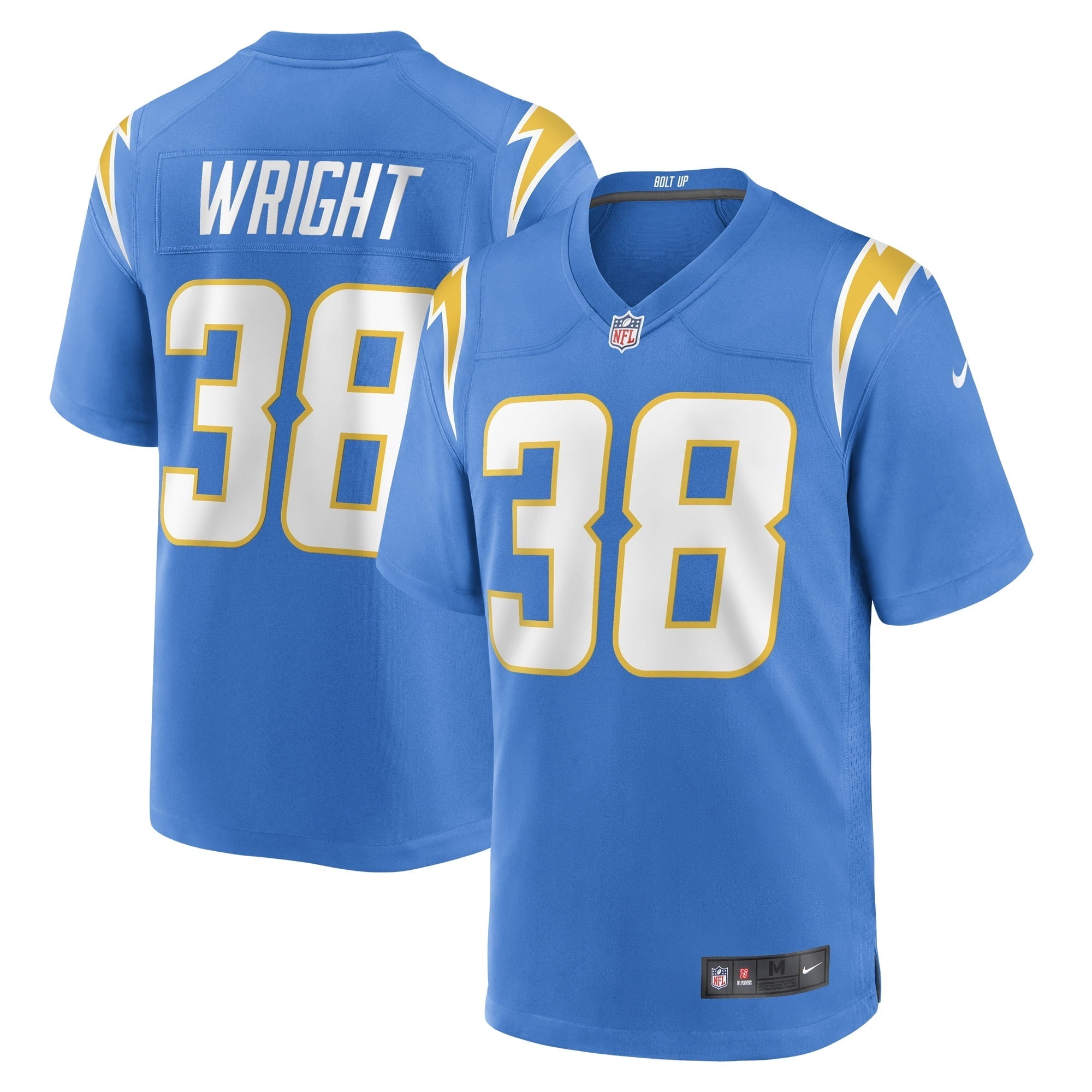 Men's Nike Milton Wright Powder Blue Los Angeles Chargers Game Jersey - vstockx