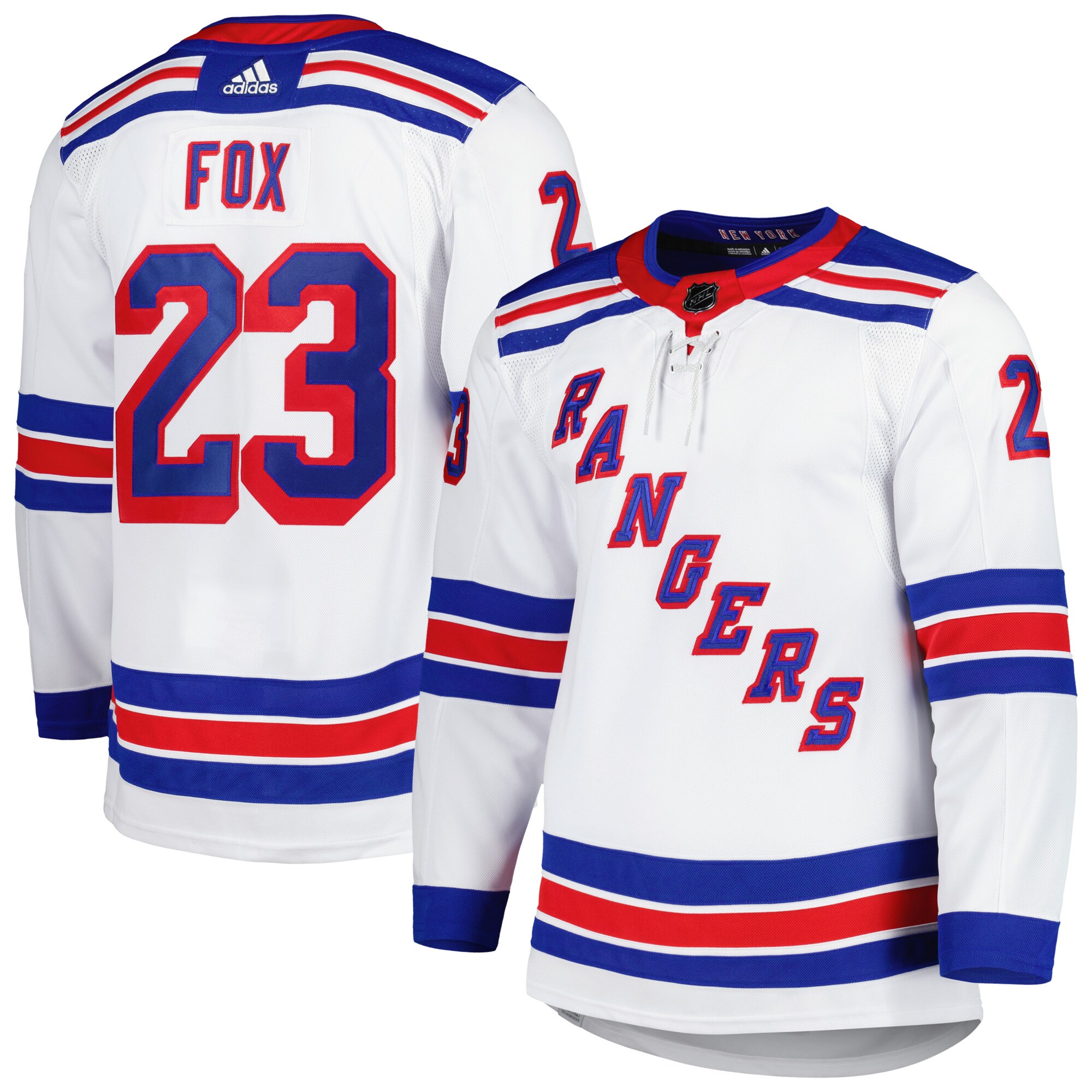 Adam Fox New York Rangers adidas Home Primegreen Authentic Pro Player Jersey - White - vstockx