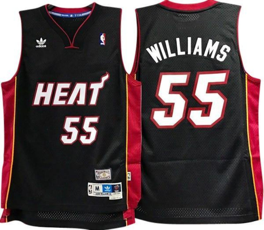 Men's Miami Heat Jason Williams adidas Black Hardwood Classics Swingman Jersey - vstockx