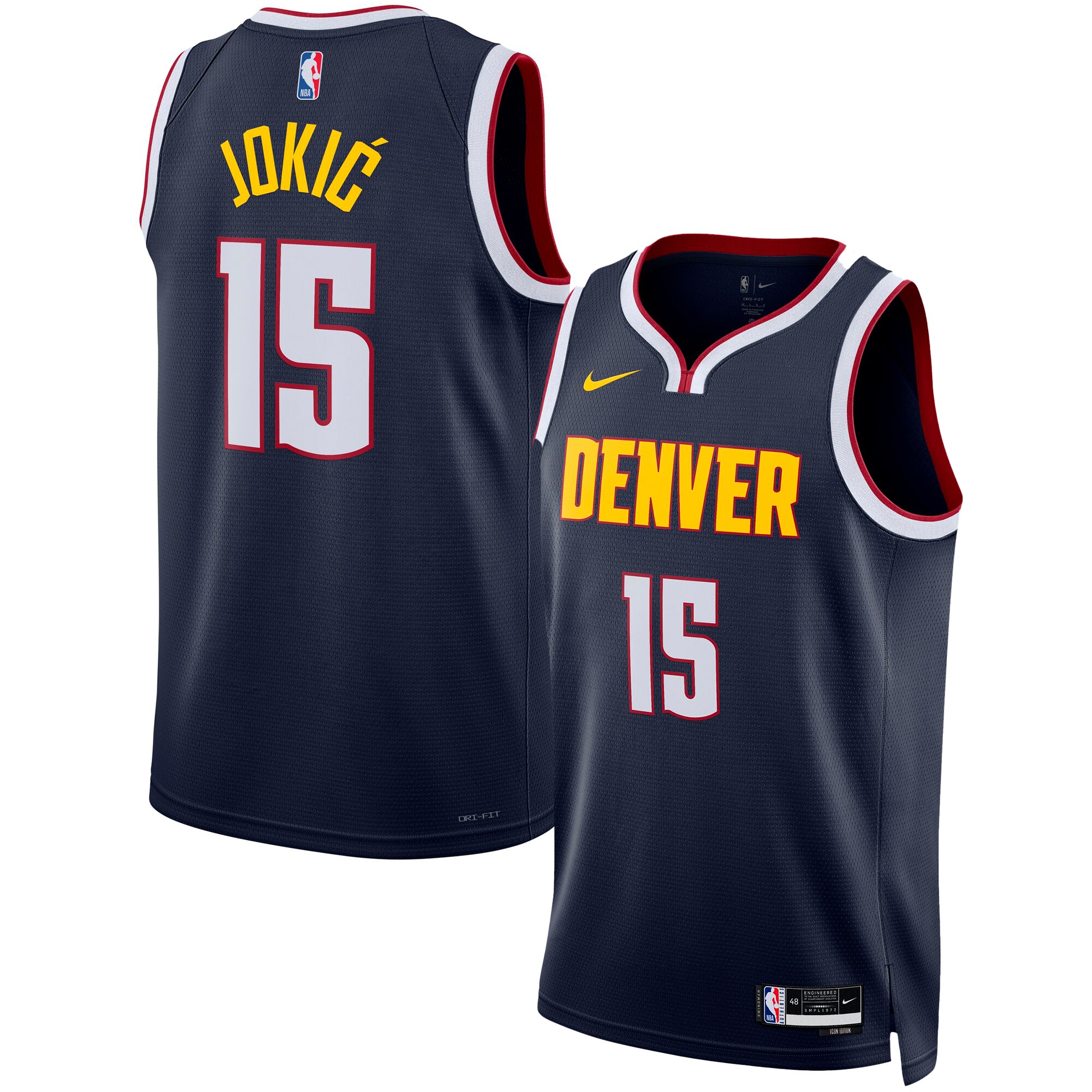 Nikola Jokic Denver Nuggets Nike Unisex Swingman Jersey - Association Edition - Navy - vstockx