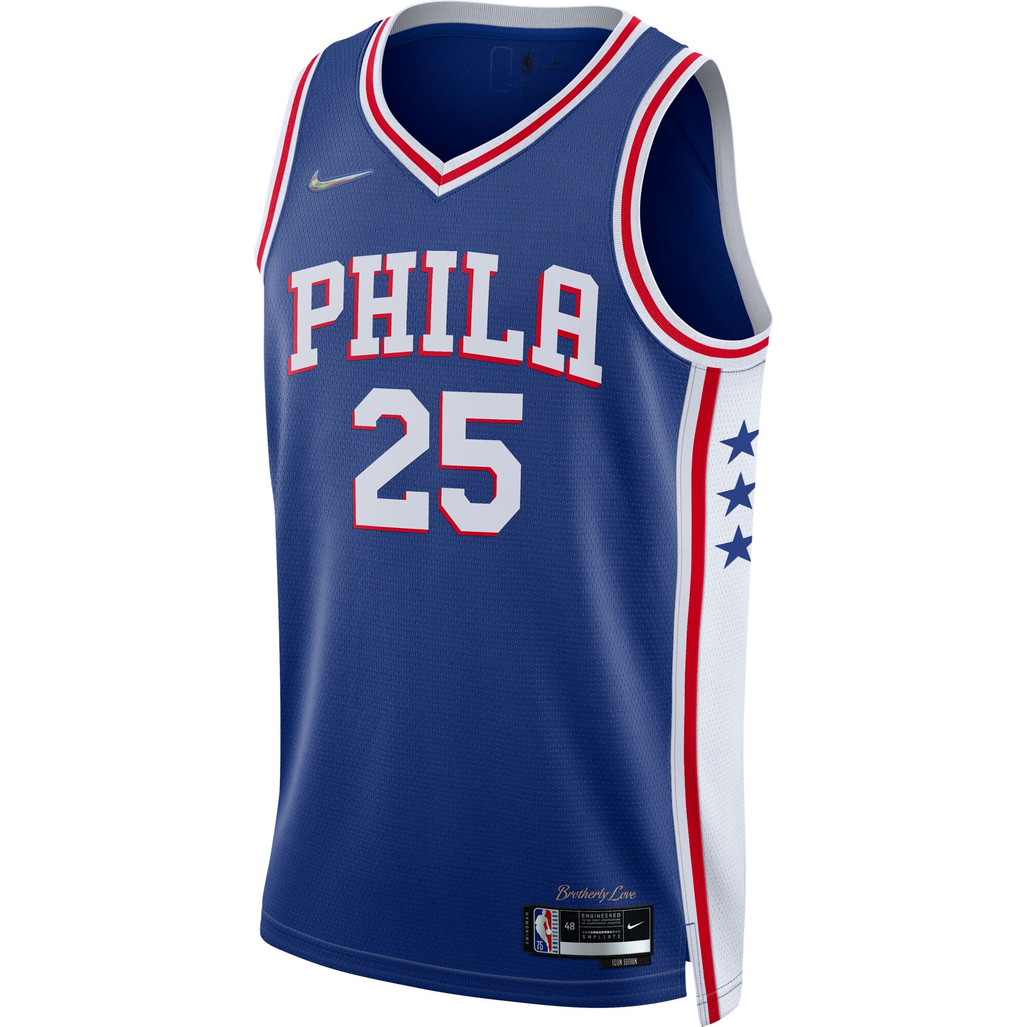 Ben Simmons Philadelphia 76ers Nike 2021/22 Diamond Swingman Jersey - Icon Edition - Royal - vstockx
