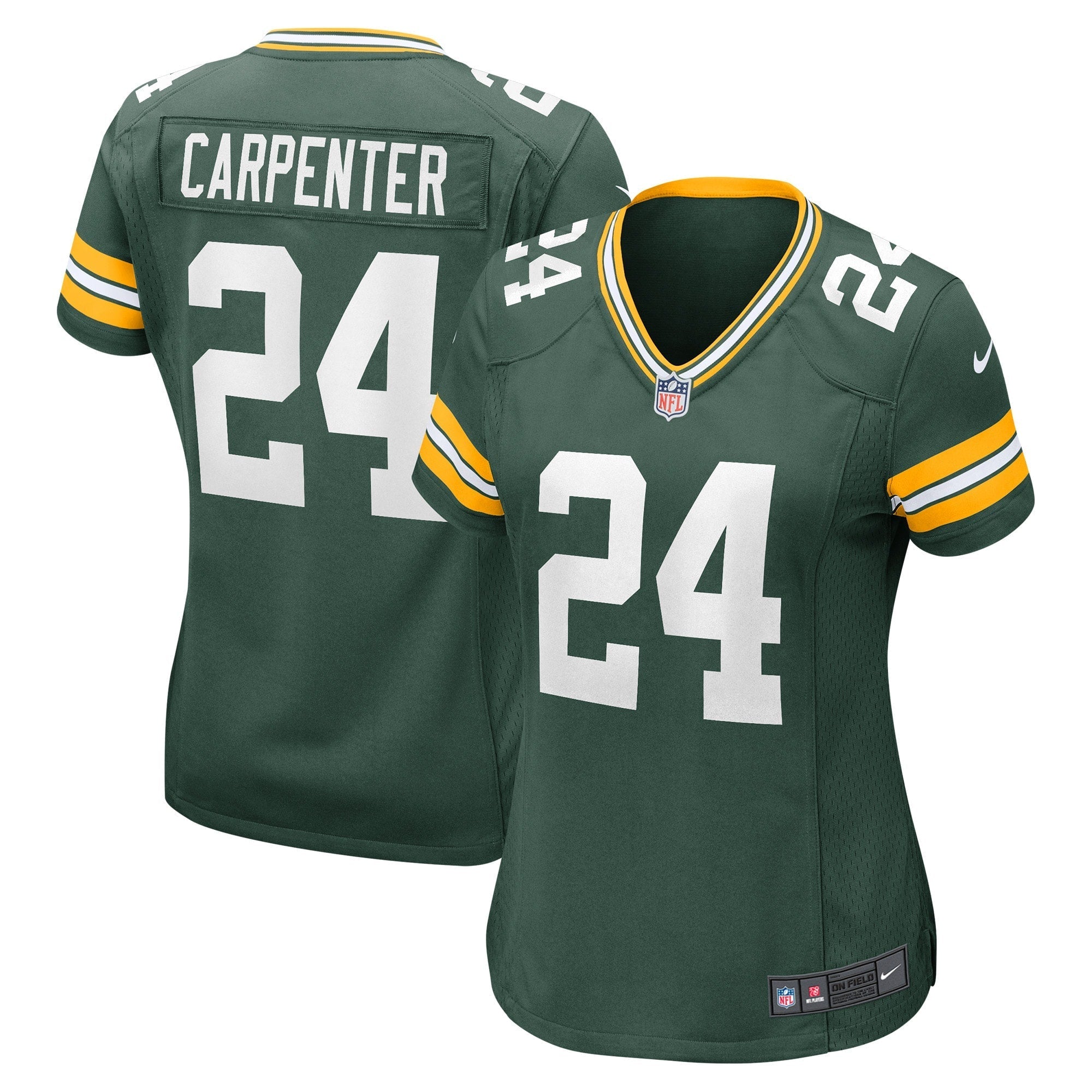 Women's Nike Tariq Carpenter Green Green Bay Packers Player Game Jersey - vstockx