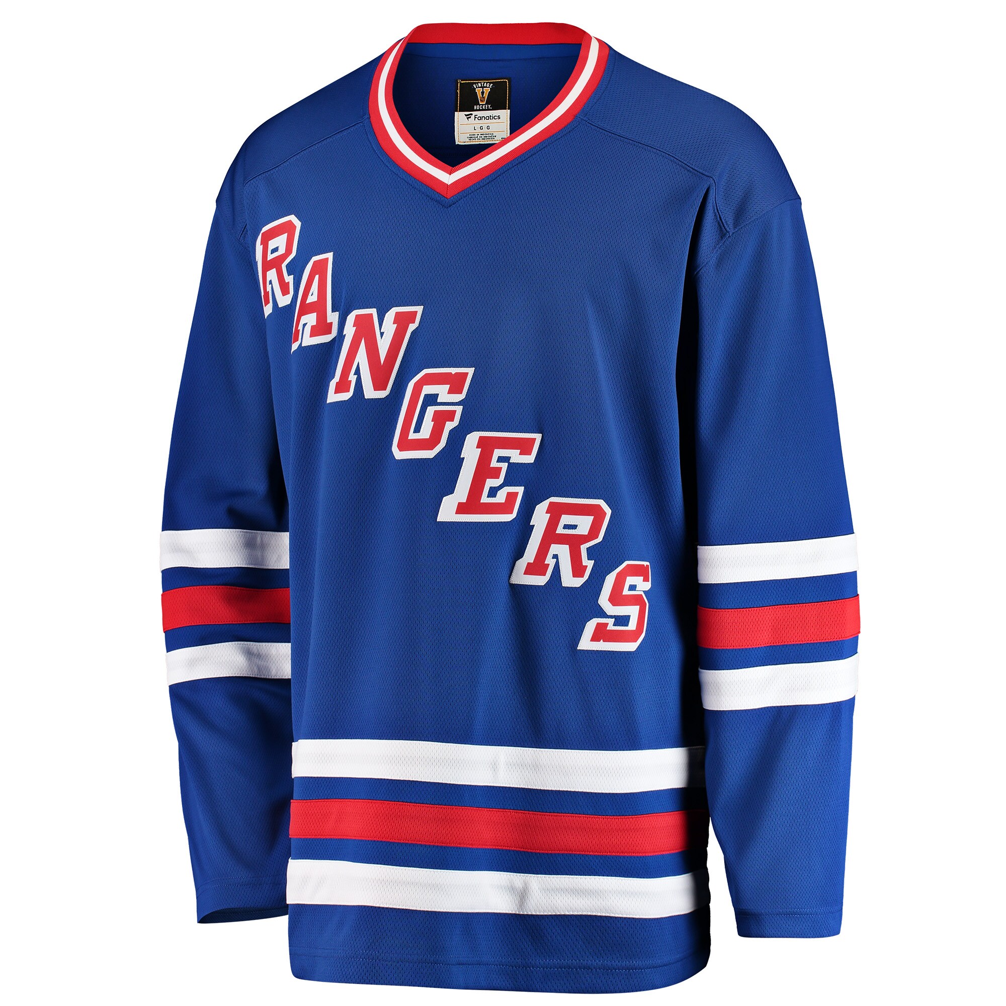 New York Rangers Fanatics Branded Premier Breakaway Heritage Blank Jersey - Blue - vstockx