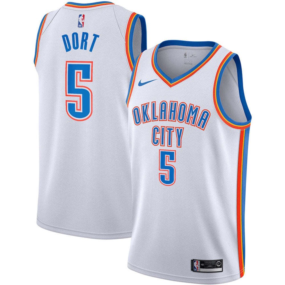 Youth Oklahoma City Thunder Luguentz Dort Association Jersey - White - vstockx