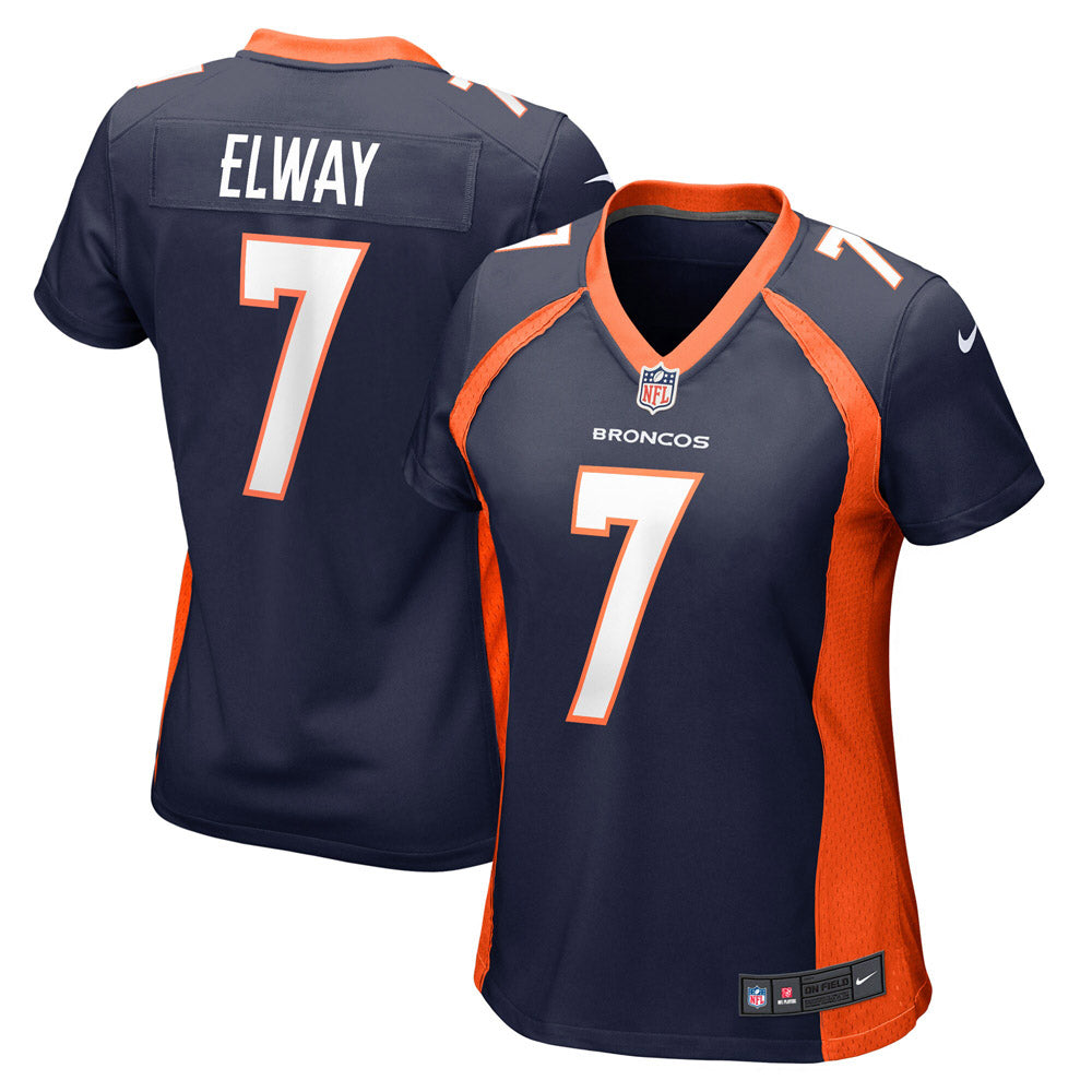 Women's Denver Broncos John Elway Retired Player Jersey Navy - vstockx