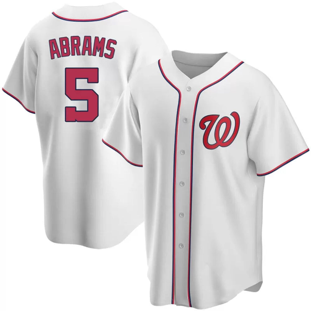 Youth Washington Nationals CJ Abrams Cool Base Replica Home Jersey - White - vstockx
