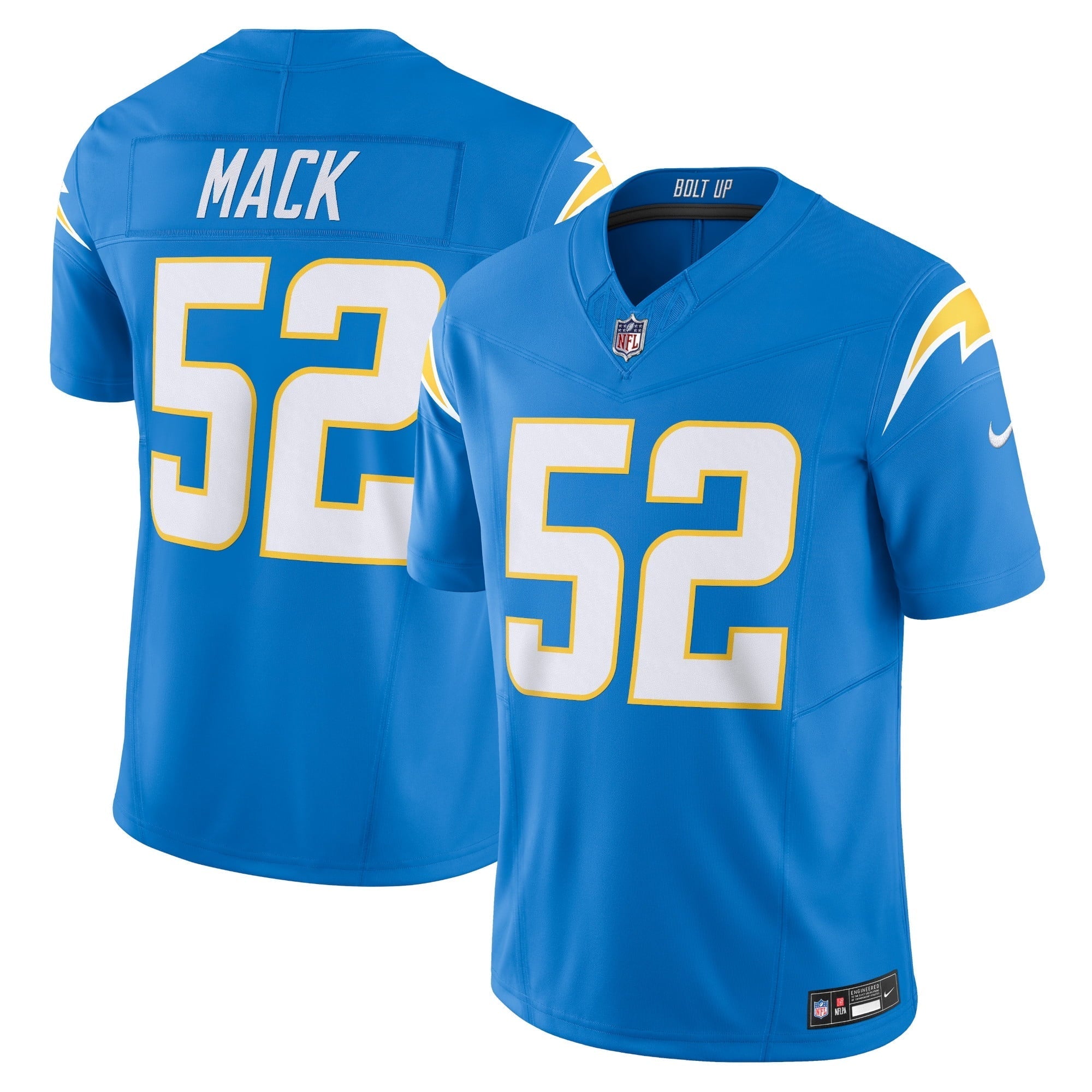 Men's Nike Khalil Mack Powder Blue Los Angeles Chargers Vapor F.U.S.E. Limited Jersey - vstockx