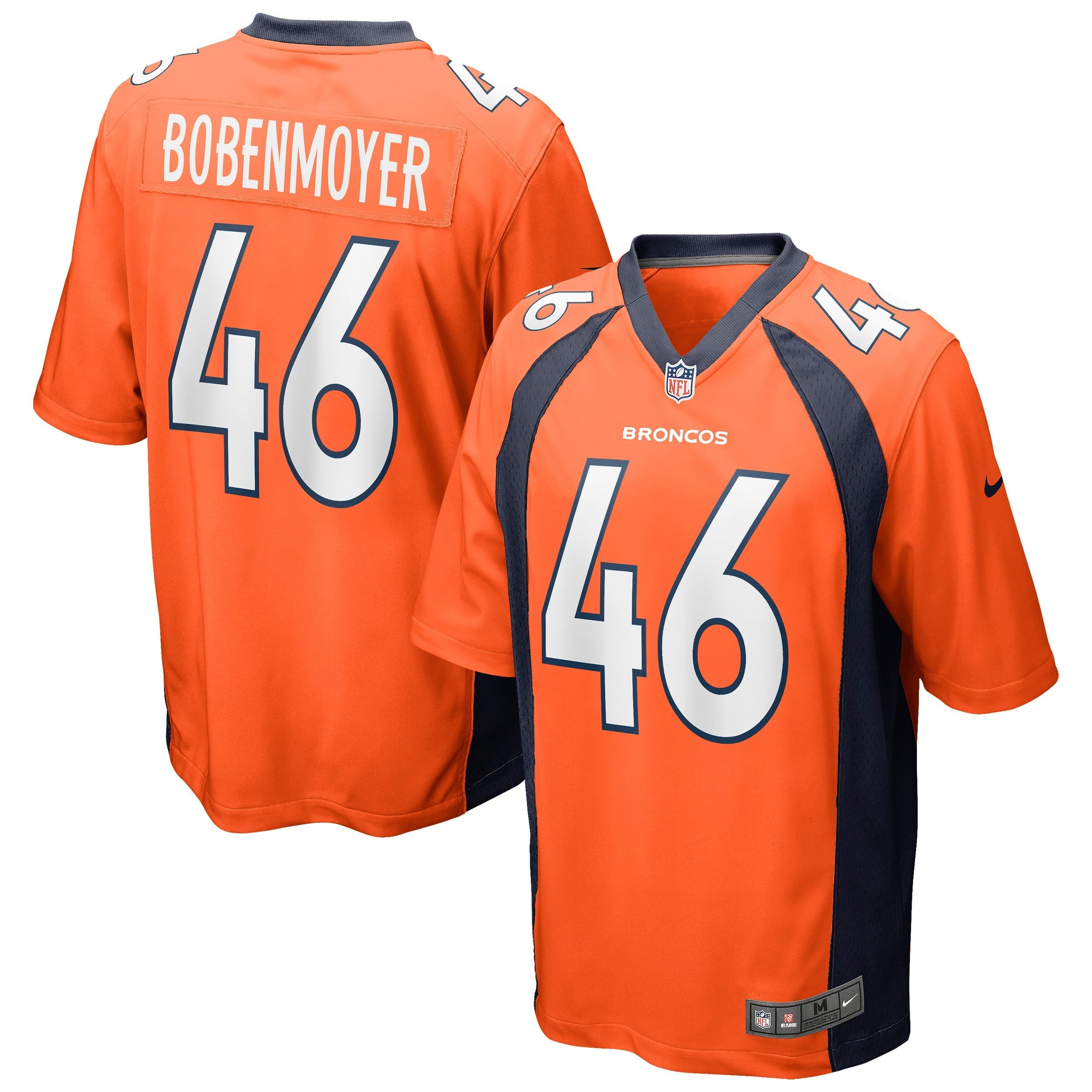 Men's Nike Jacob Bobenmoyer Orange Denver Broncos Game Jersey - vstockx