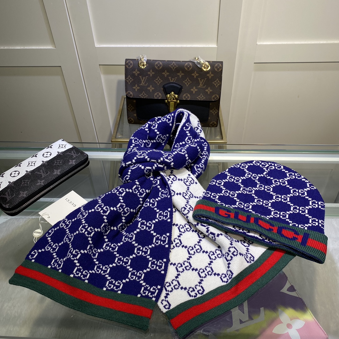 Hat & Scarf Gucci 1 - vstockx