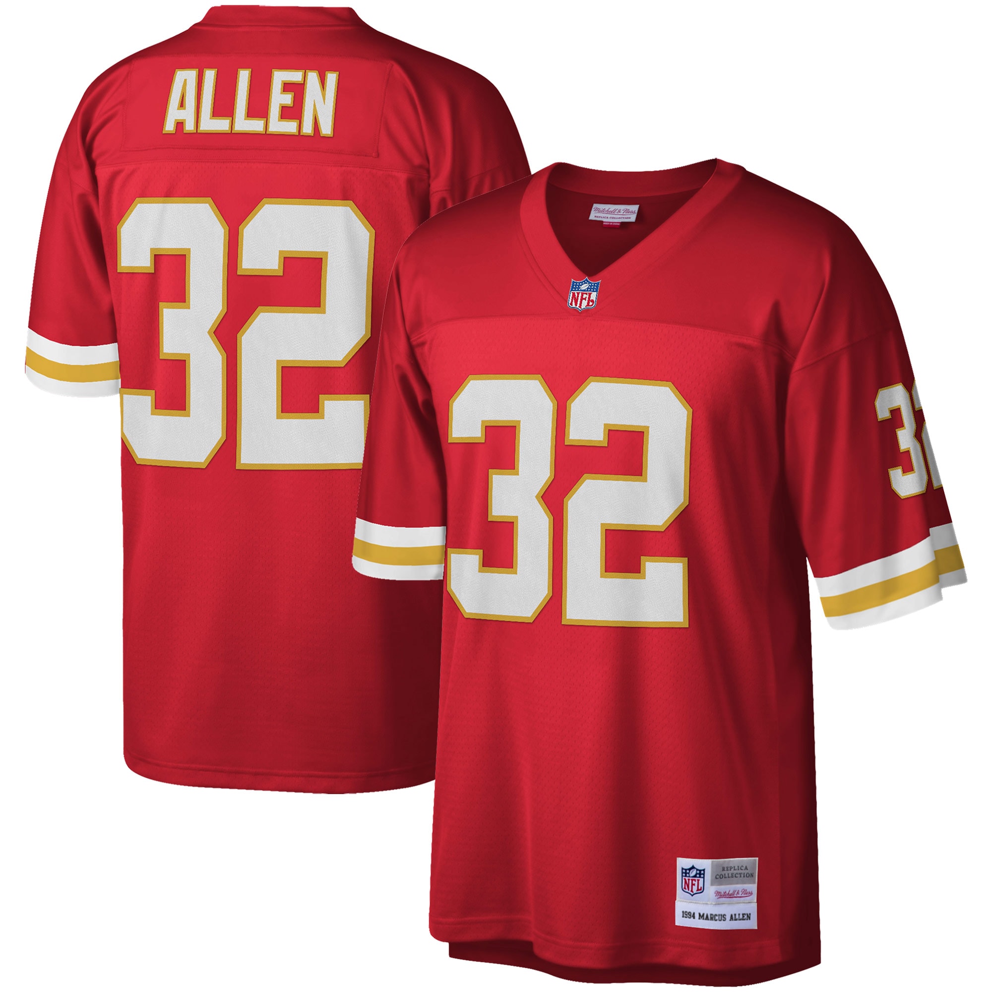 Marcus Allen Kansas City Chiefs Mitchell & Ness Legacy Replica Jersey - Red - vstockx