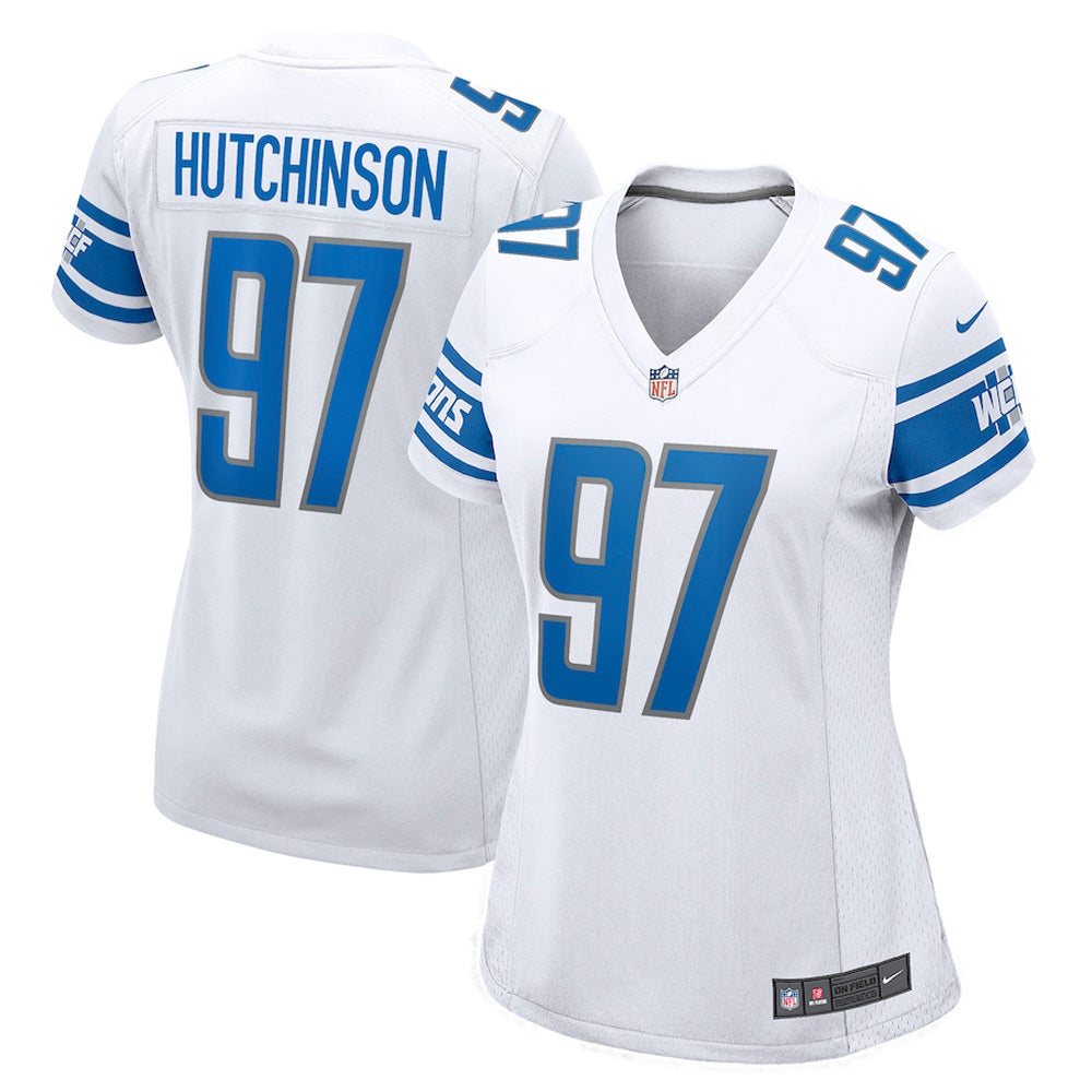 Women's Detroit Lions Aidan Hutchison Game Jersey - White - vstockx