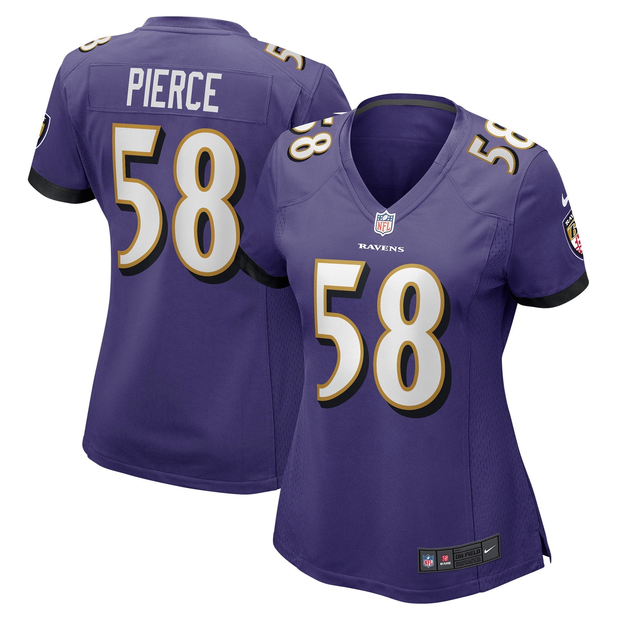 Women's Nike Michael Pierce Purple Baltimore Ravens Player Game Jersey - vstockx