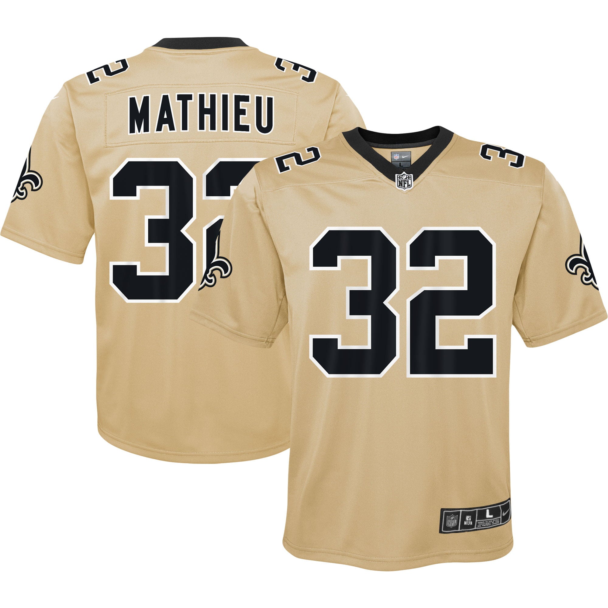 Youth Nike Tyrann Mathieu Gold New Orleans Saints Inverted Game Jersey - vstockx