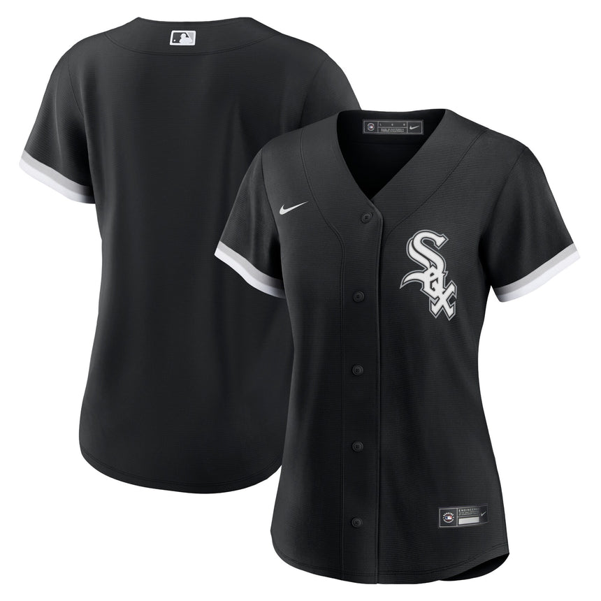 Women's Chicago White Sox Black Alternate Replica Team Jersey - vstockx