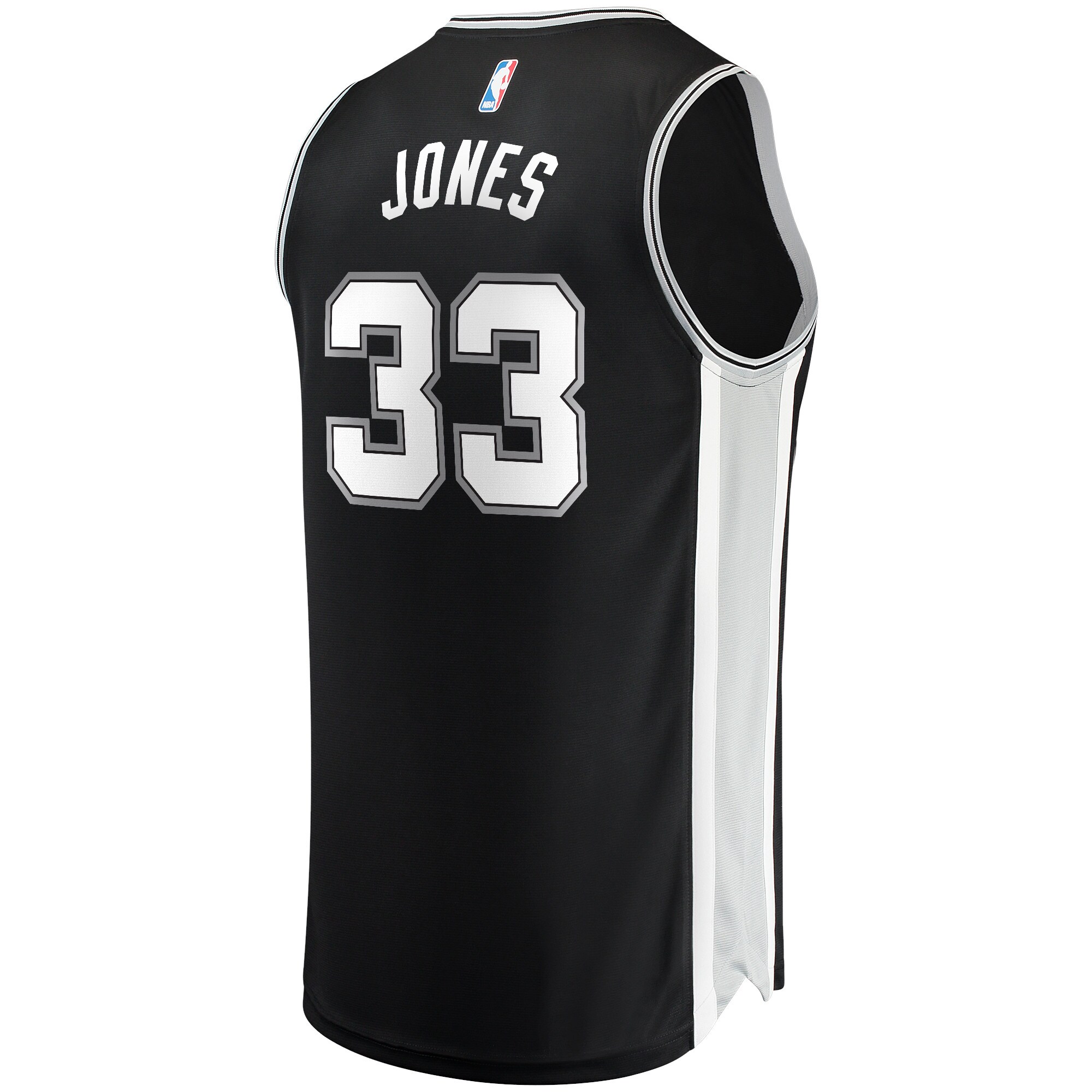 Tre Jones San Antonio Spurs Fanatics Branded 2021/22 Fast Break Replica Jersey - Icon Edition - Black - vstockx
