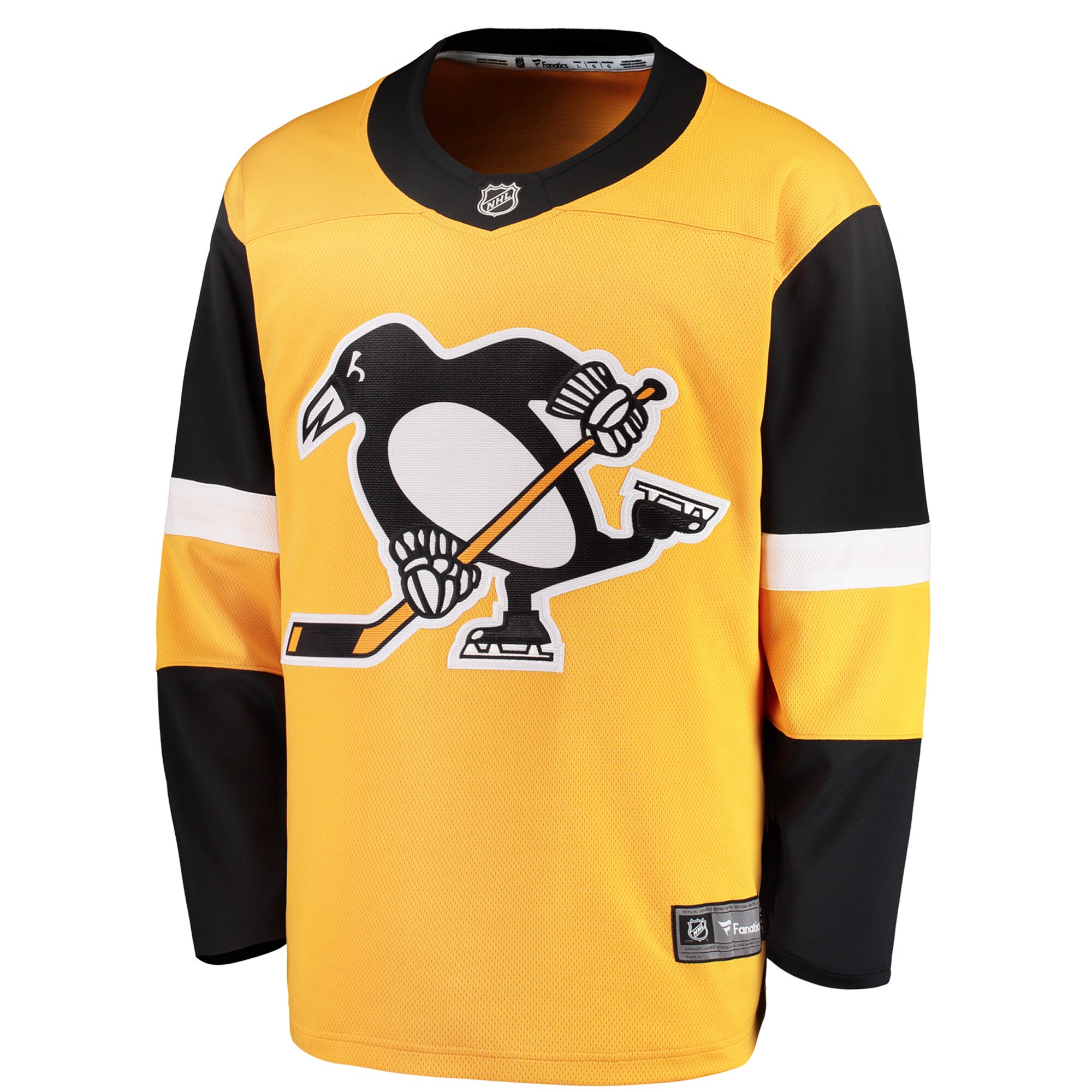Pittsburgh Penguins Fanatics Branded Youth Alternate Breakaway Jersey - Gold - vstockx