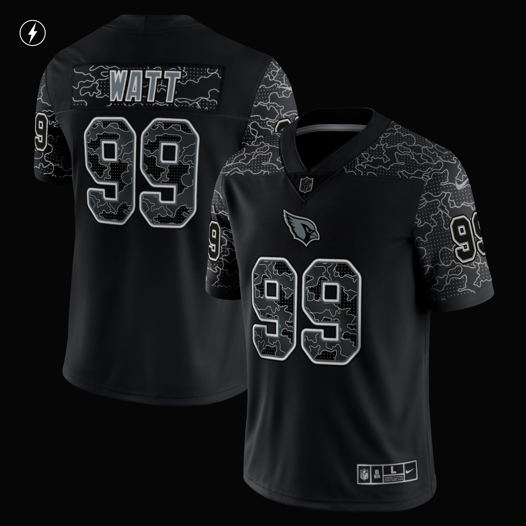J.J. Watt Arizona Cardinals Nike RFLCTV Limited Jersey - Black - vstockx