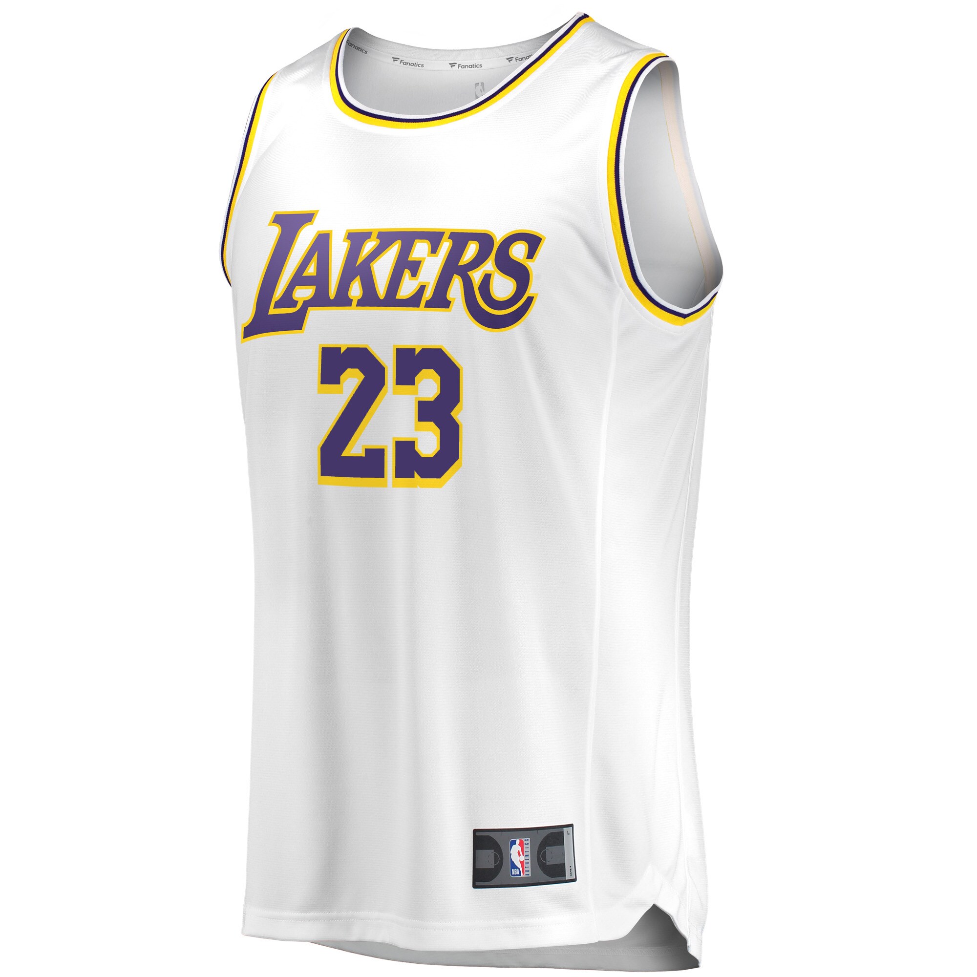 LeBron James Los Angeles Lakers Fanatics Branded 2018/19 Fast Break Replica Jersey White - Association Edition - vstockx