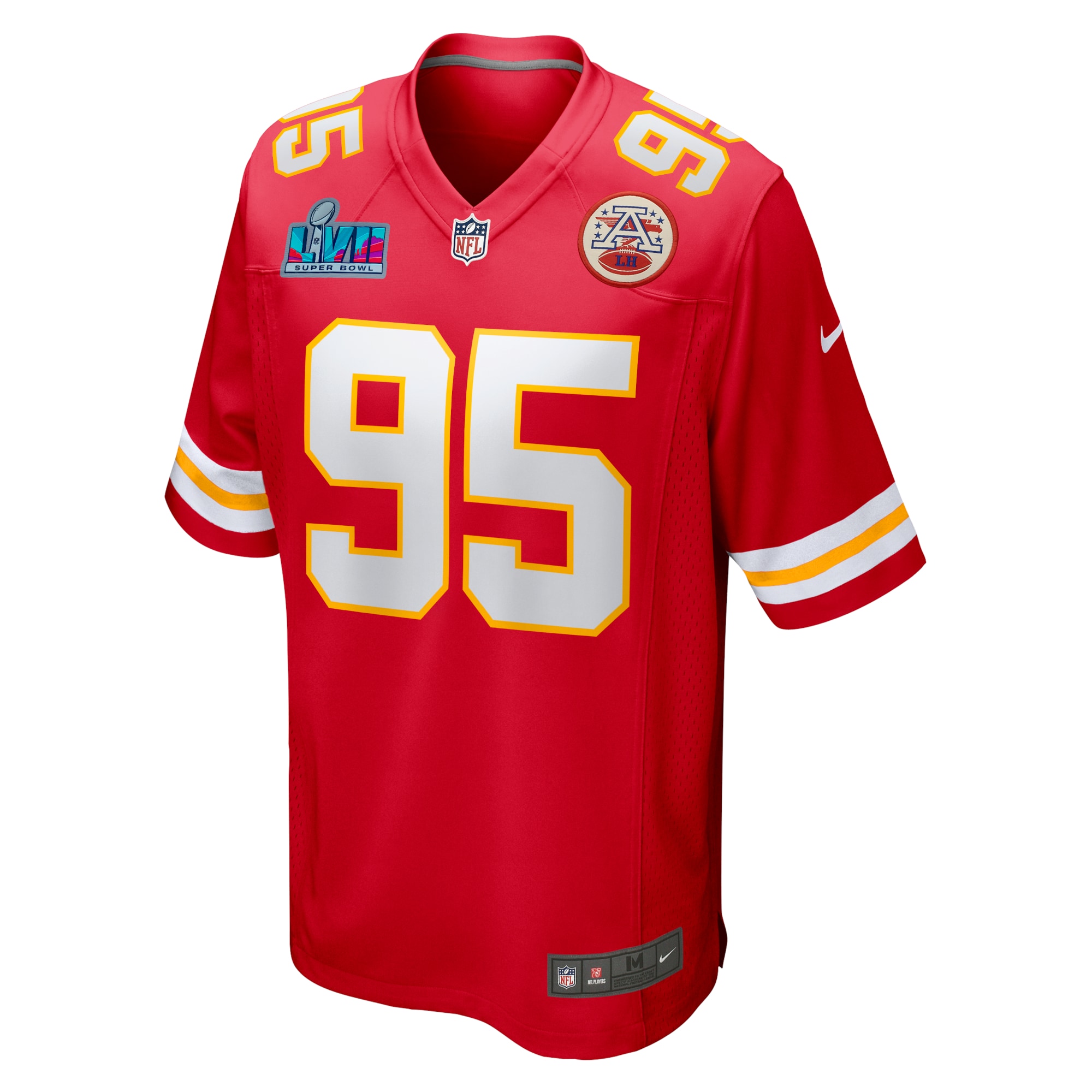 Chris Jones Kansas City Chiefs Nike Super Bowl LVII Patch Game Jersey - Red - vstockx