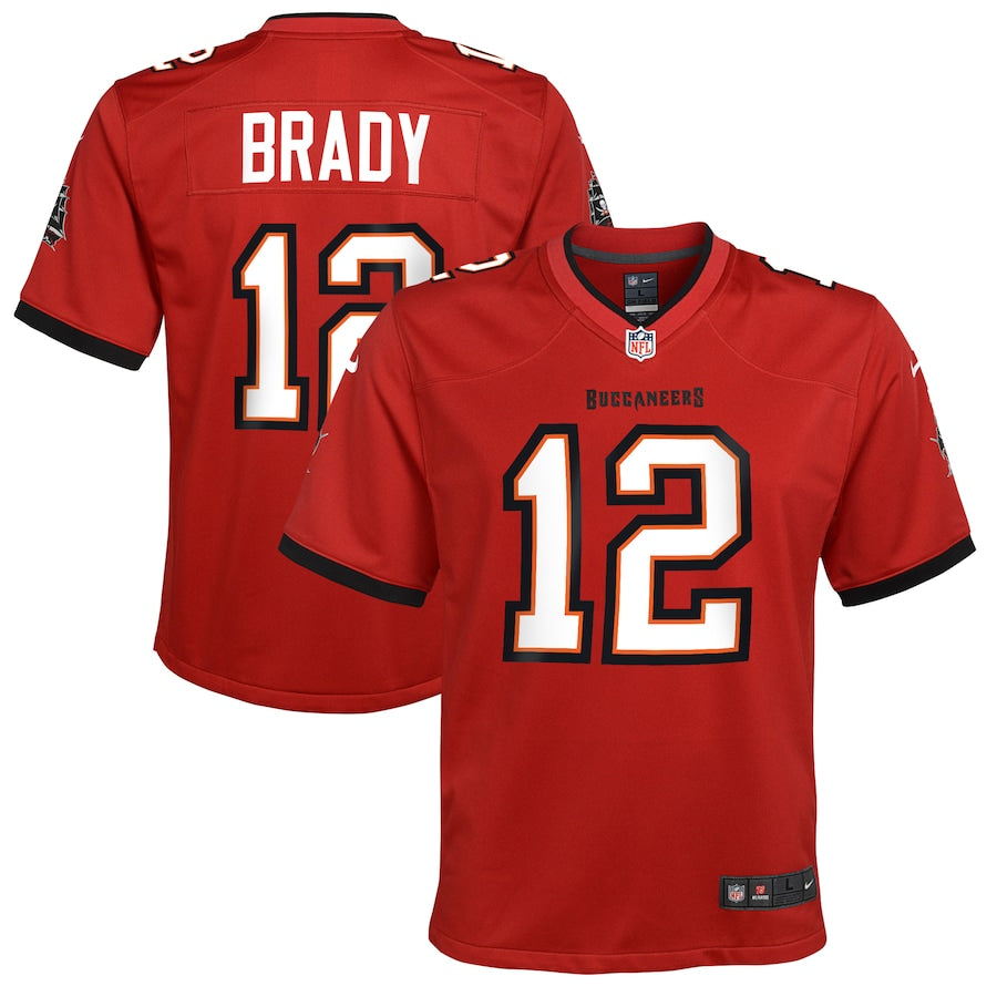 Youth Tampa Bay Buccaneers Tom Brady Game Vapor Jersey Red - vstockx