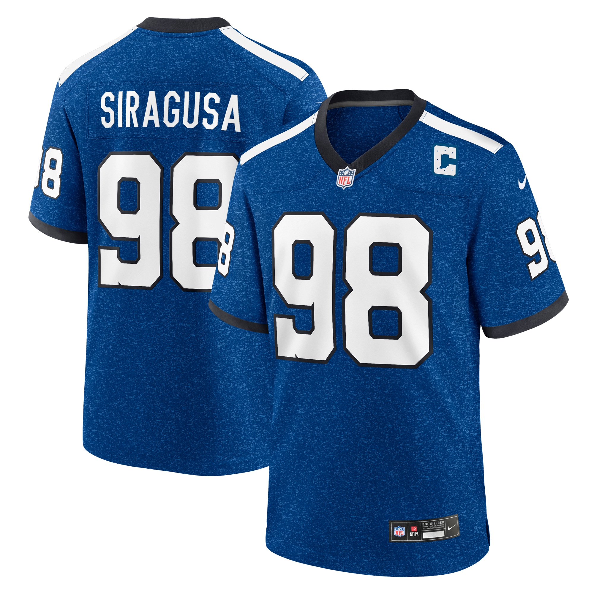 Tony Siragusa Indianapolis Colts Nike Indiana Nights Alternate Game Jersey - Royal - vstockx
