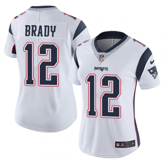 Women's New England Patriots Tom Brady Limited Player Jersey White - vstockx