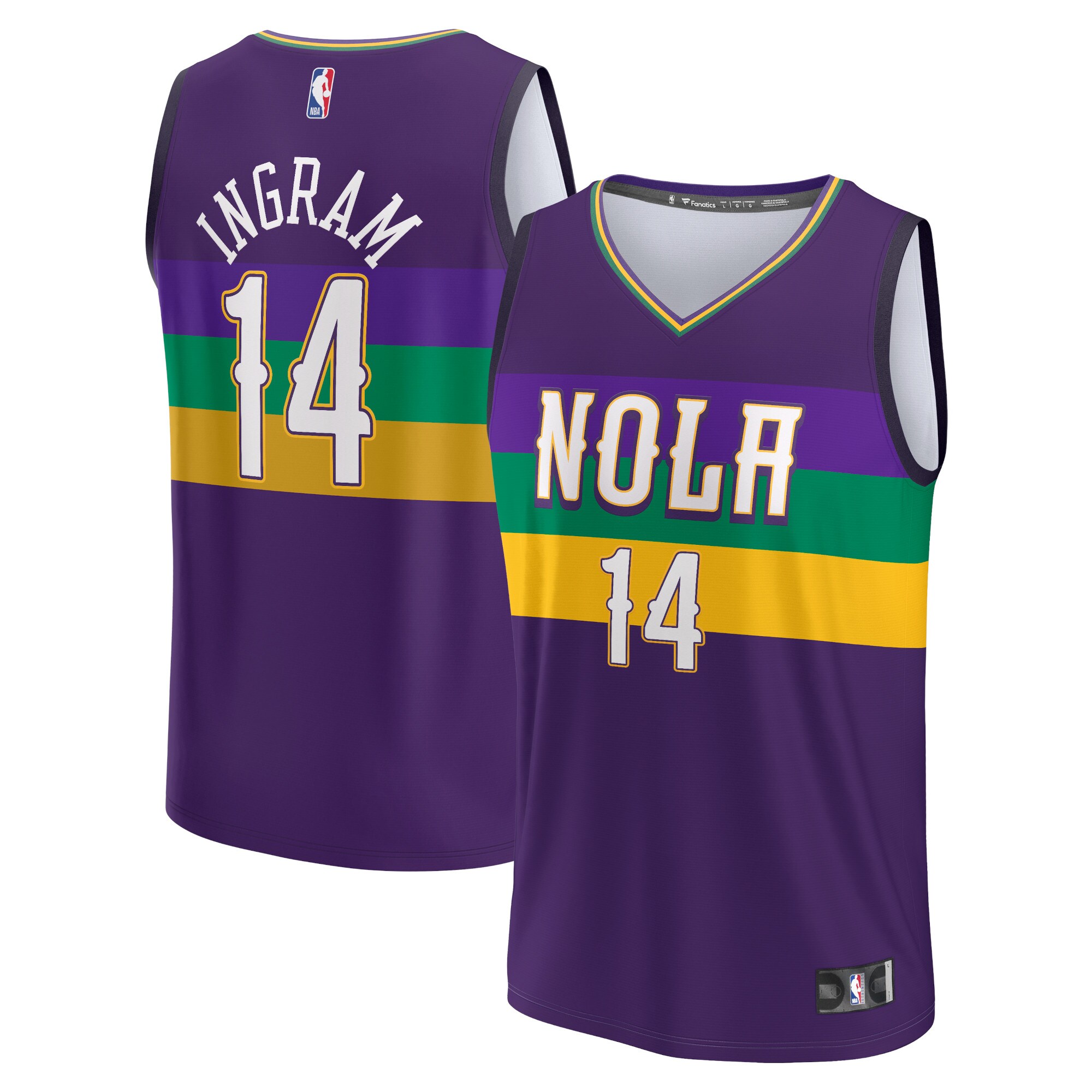 Brandon Ingram New Orleans Pelicans Fanatics Branded Youth 2022/23 Fastbreak Jersey - City Edition - Purple - vstockx