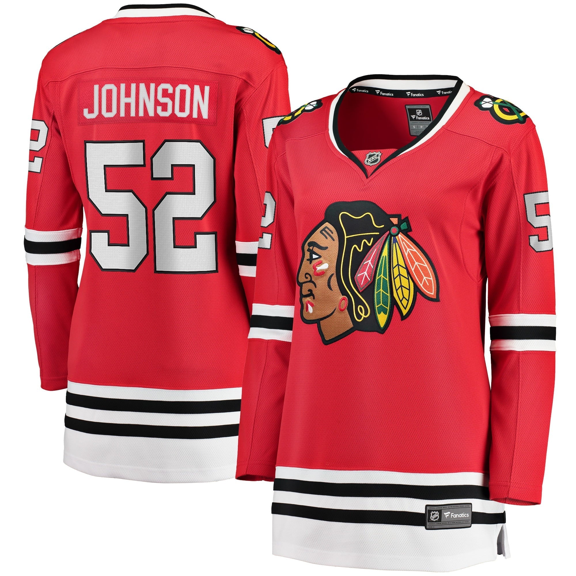 Women's Fanatics Branded Reese Johnson Red Chicago Blackhawks Home Breakaway Player Jersey - vstockx