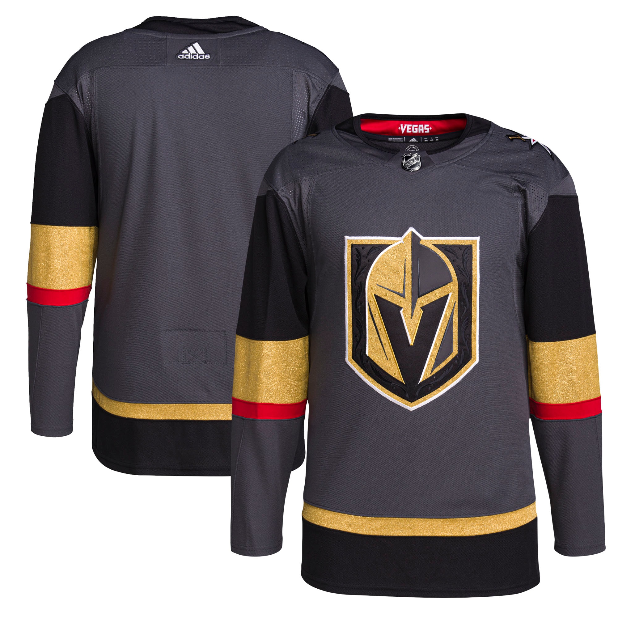 Vegas Golden Knights adidas Alternate Authentic Pro Jersey - Gray - vstockx