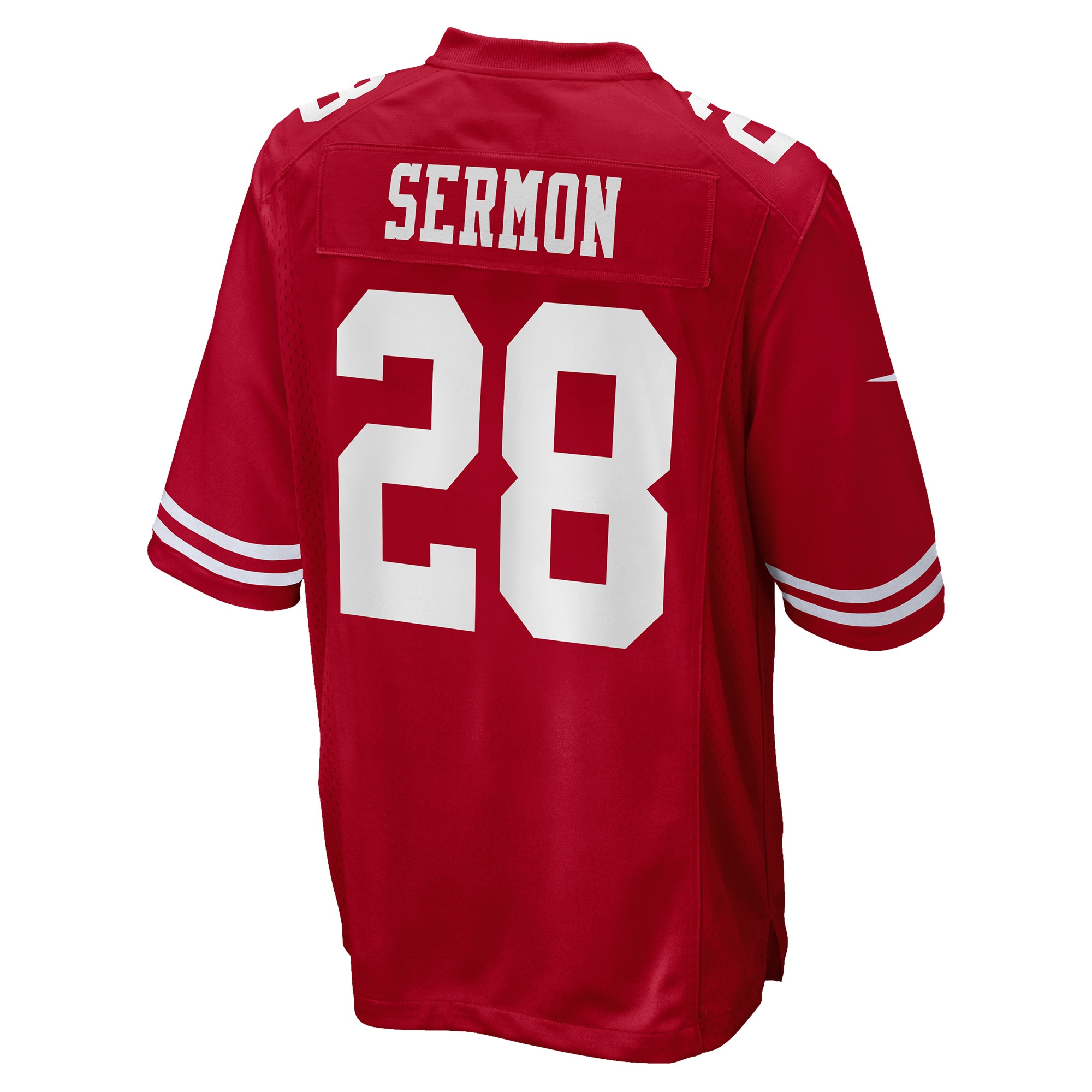 Trey Sermon San Francisco 49ers Nike 2021 NFL Draft Pick Game Jersey - Scarlet - vstockx