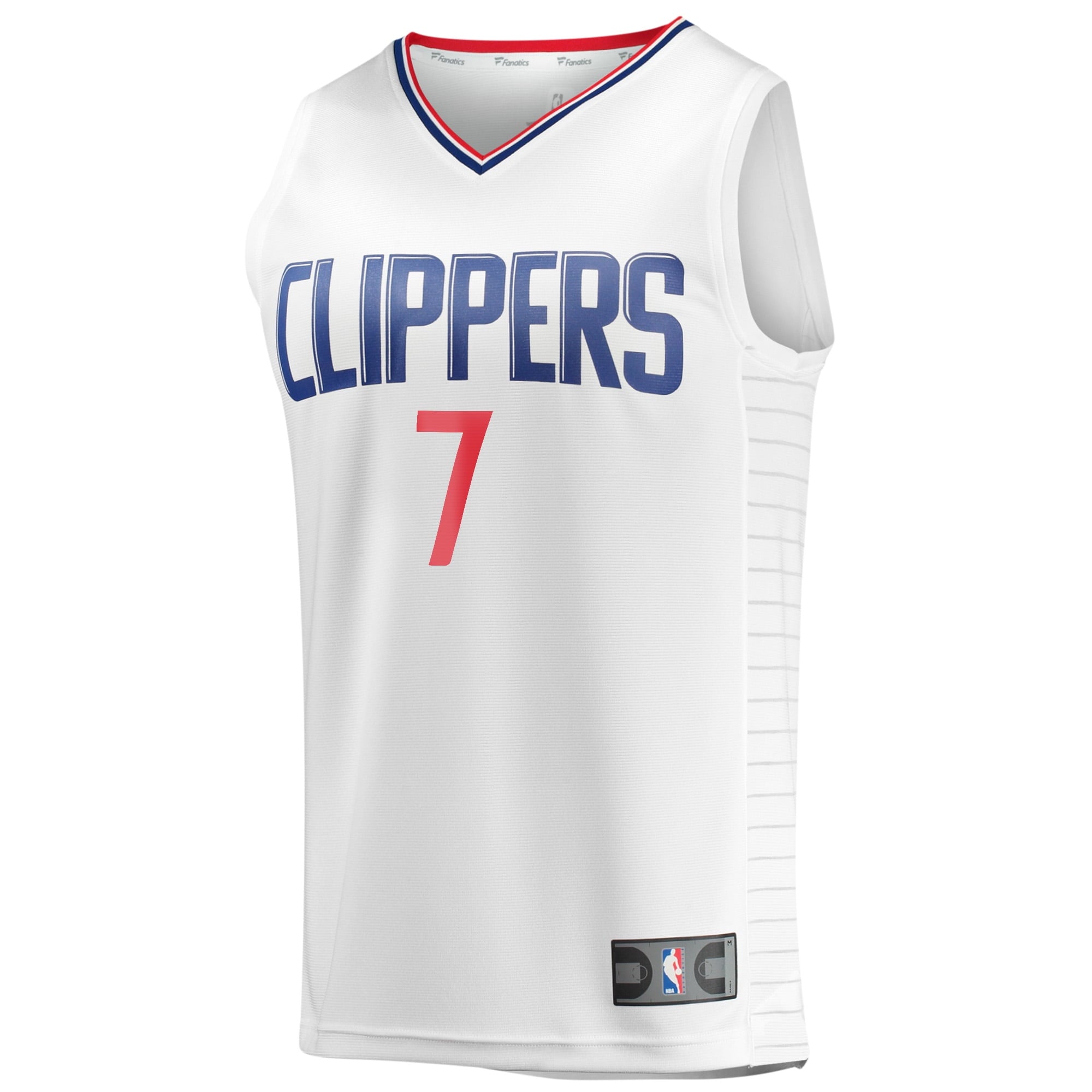 Youth Fanatics Branded Amir Coffey White LA Clippers Fast Break Player Jersey - Association Edition - vstockx