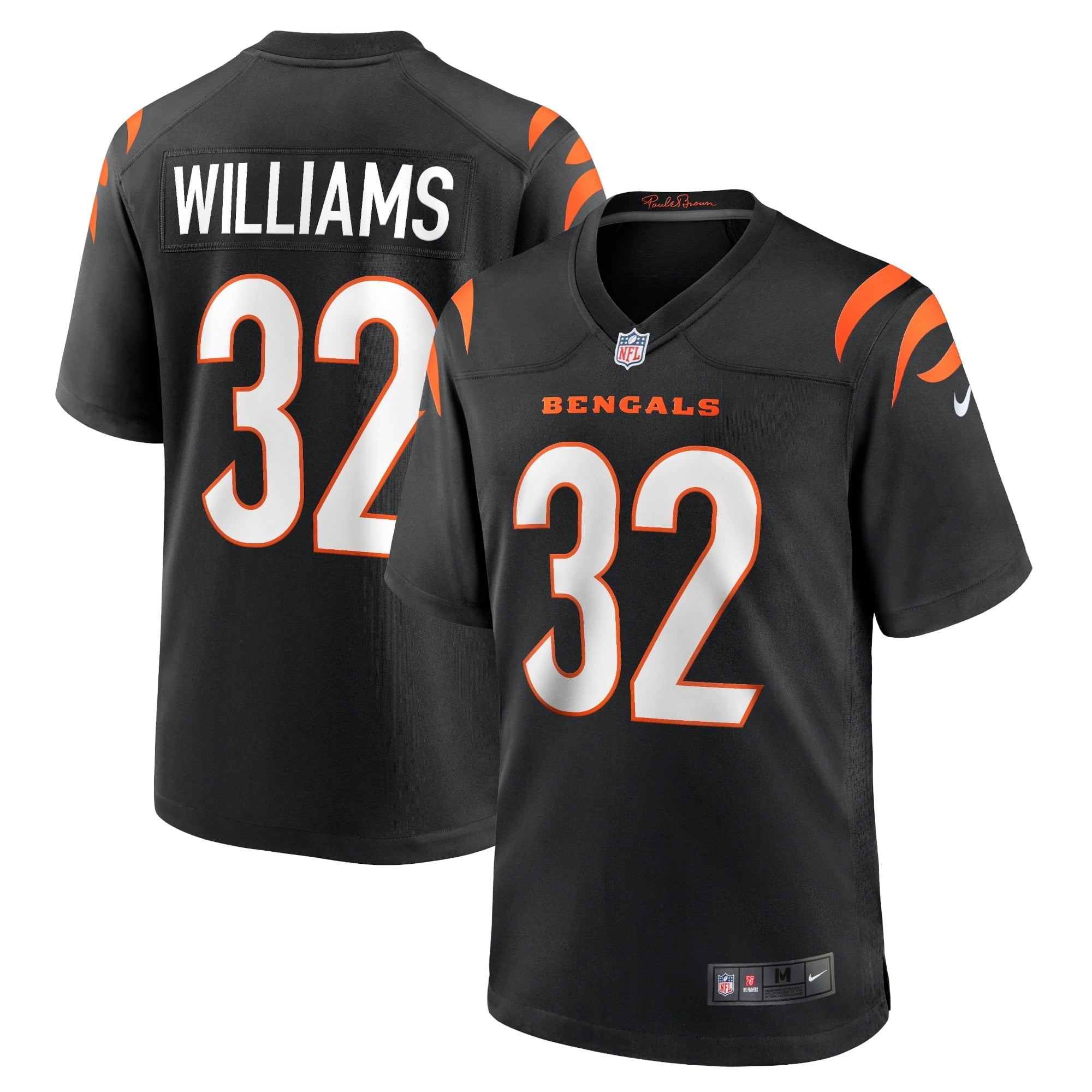 Men's Nike Trayveon Williams Black Cincinnati Bengals Game Jersey - vstockx
